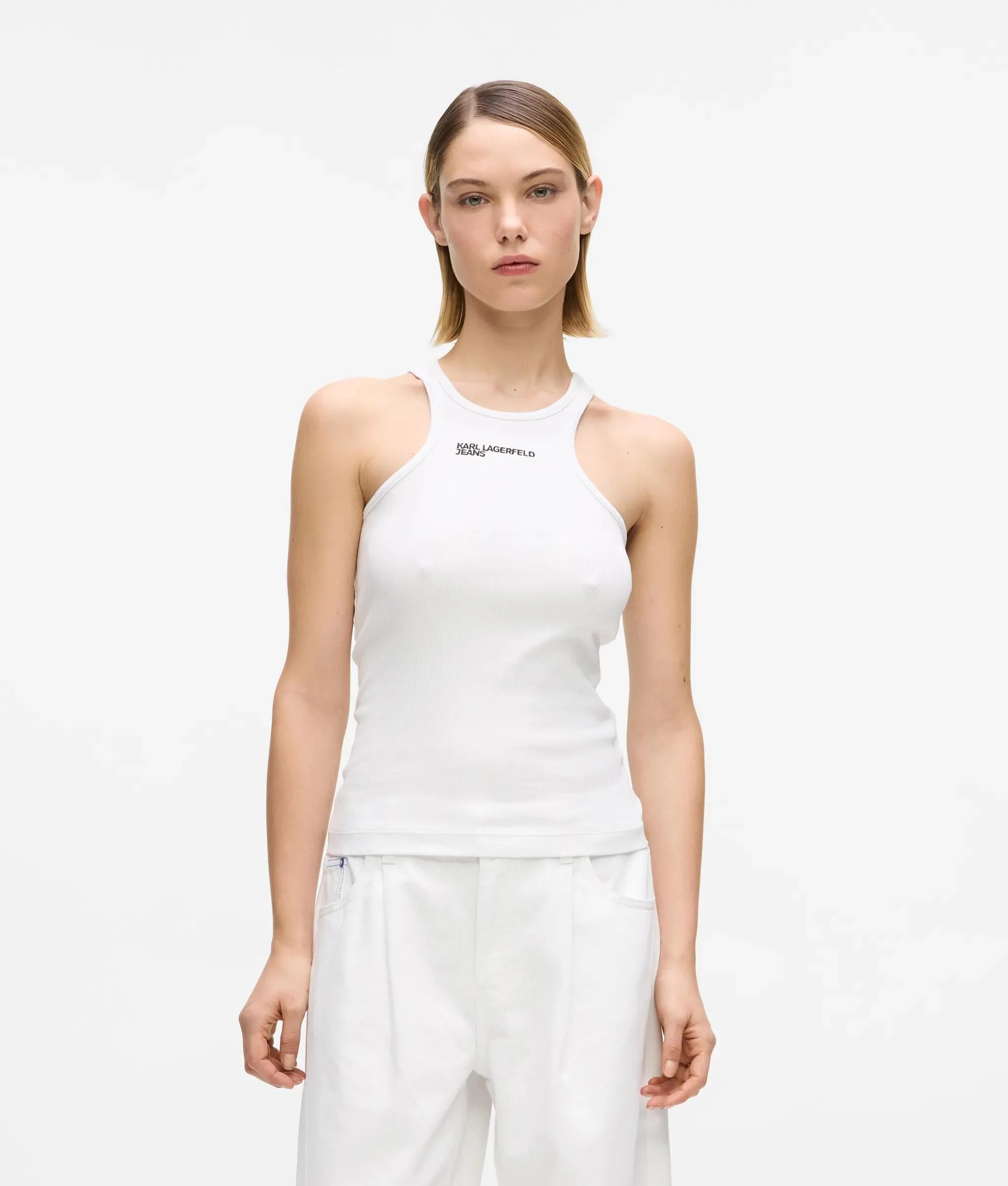 KARL LAGERFELD JEANS - Ribbed Logo Tank Top