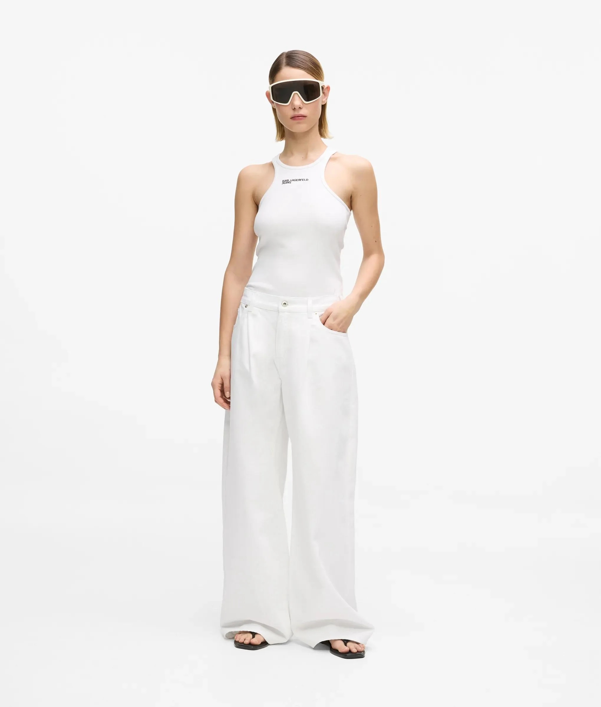 KARL LAGERFELD JEANS - Ribbed Logo Tank Top