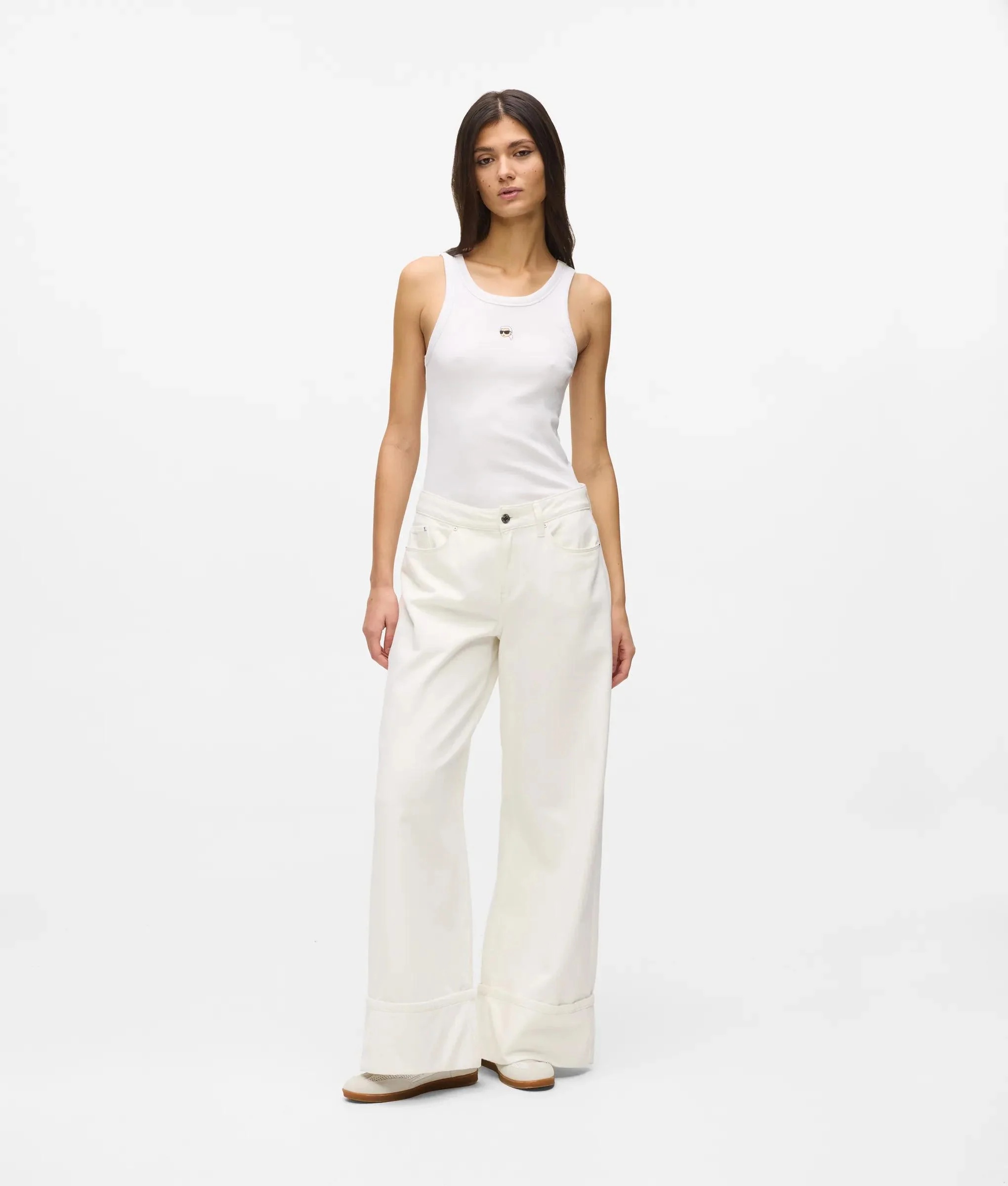 KARL LAGERFELD - Ikon Ribbed Tank Top