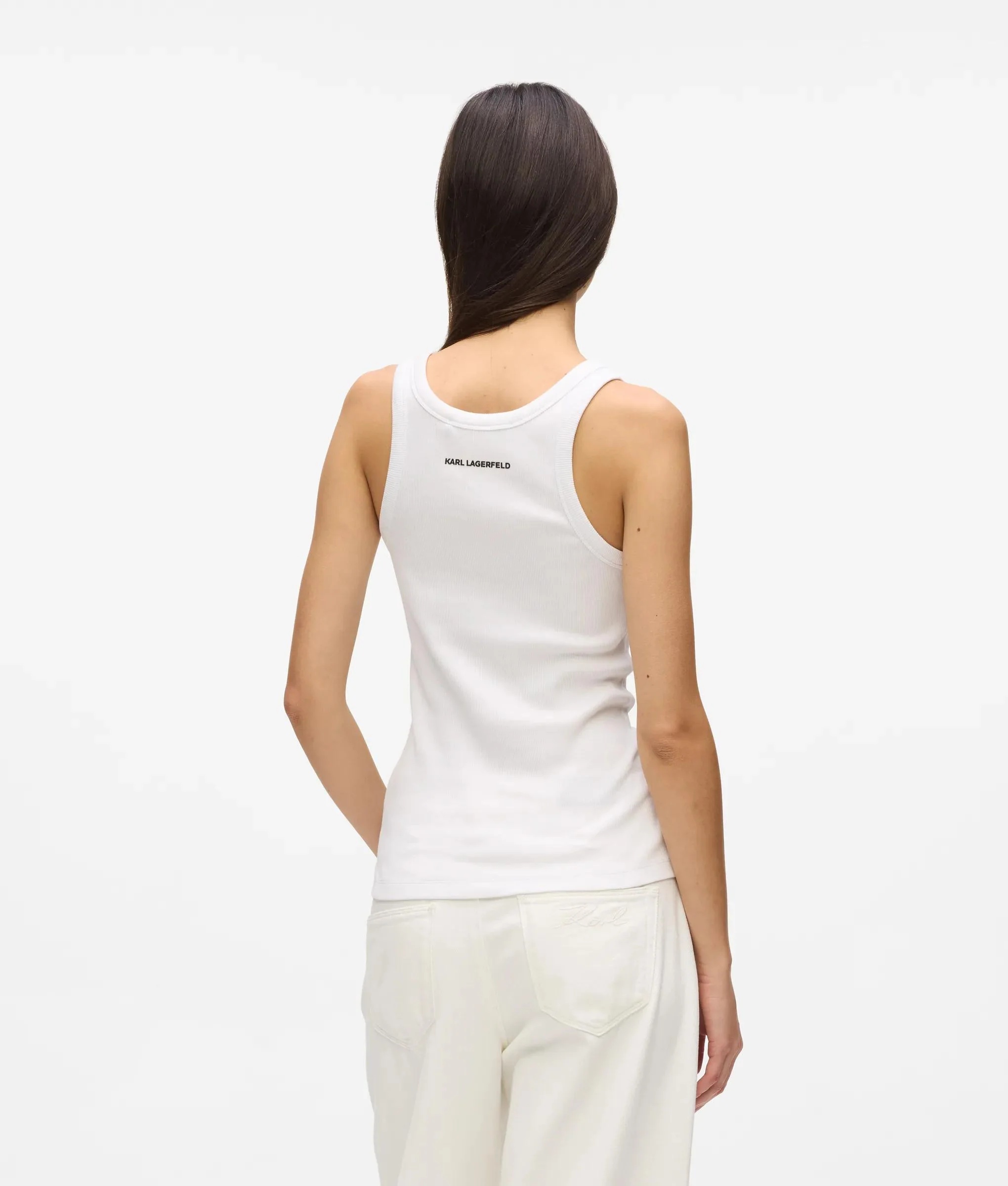 KARL LAGERFELD - Ikon Ribbed Tank Top