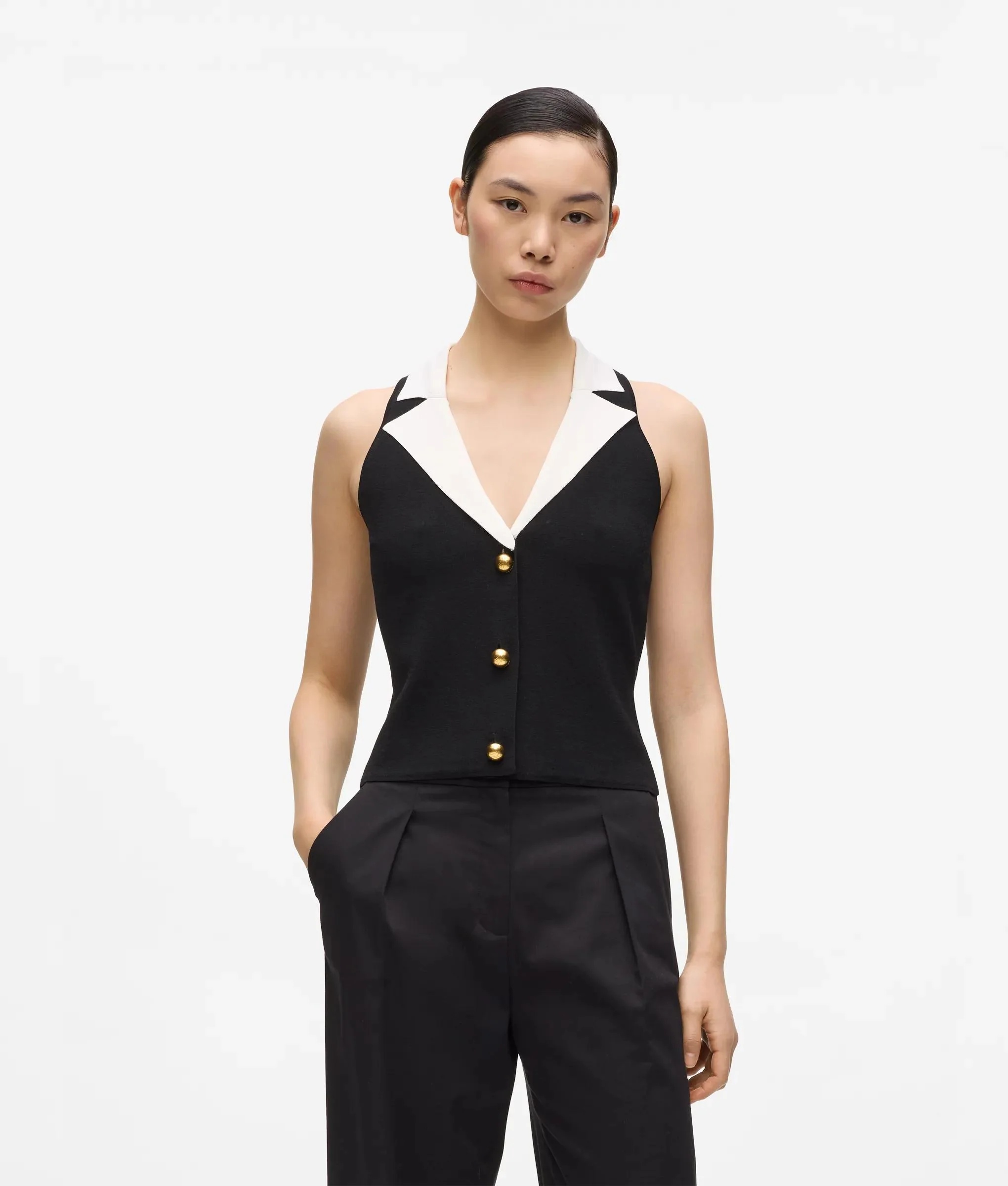 KARL LAGERFELD - Tailored Knit Top