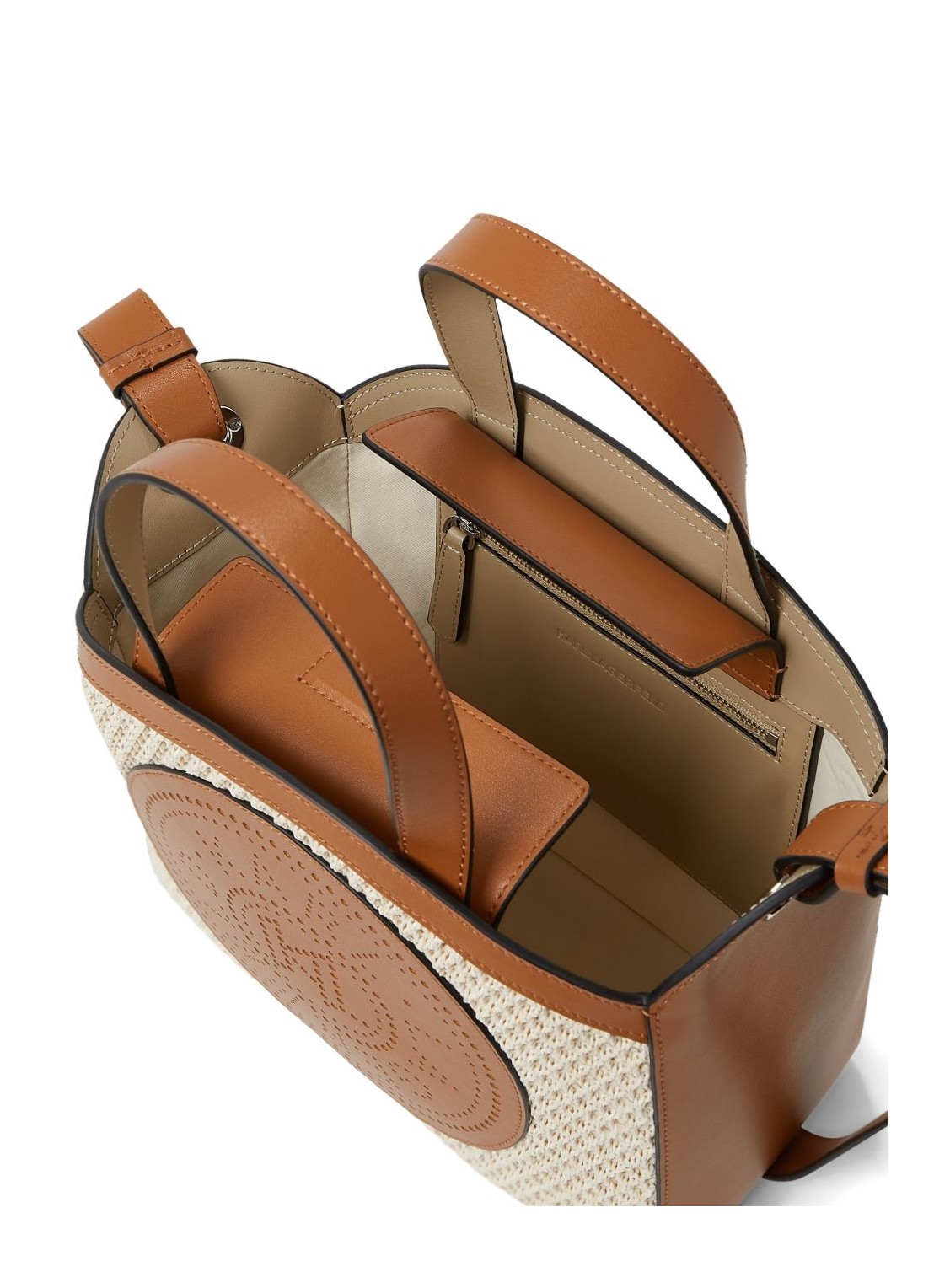 KARL LAGERFELD - K/Circle Small Raffia Tote