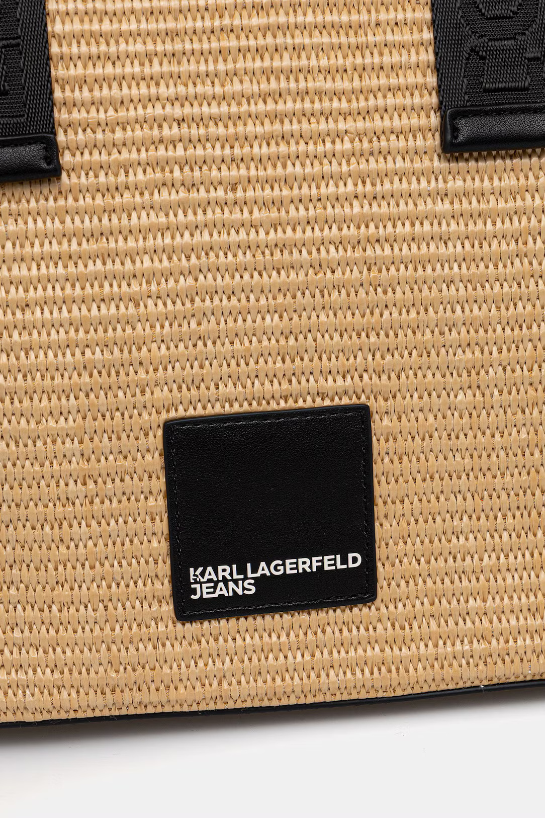 KARL LAGERFELD JEANS - Box Logo Raffia Shopper