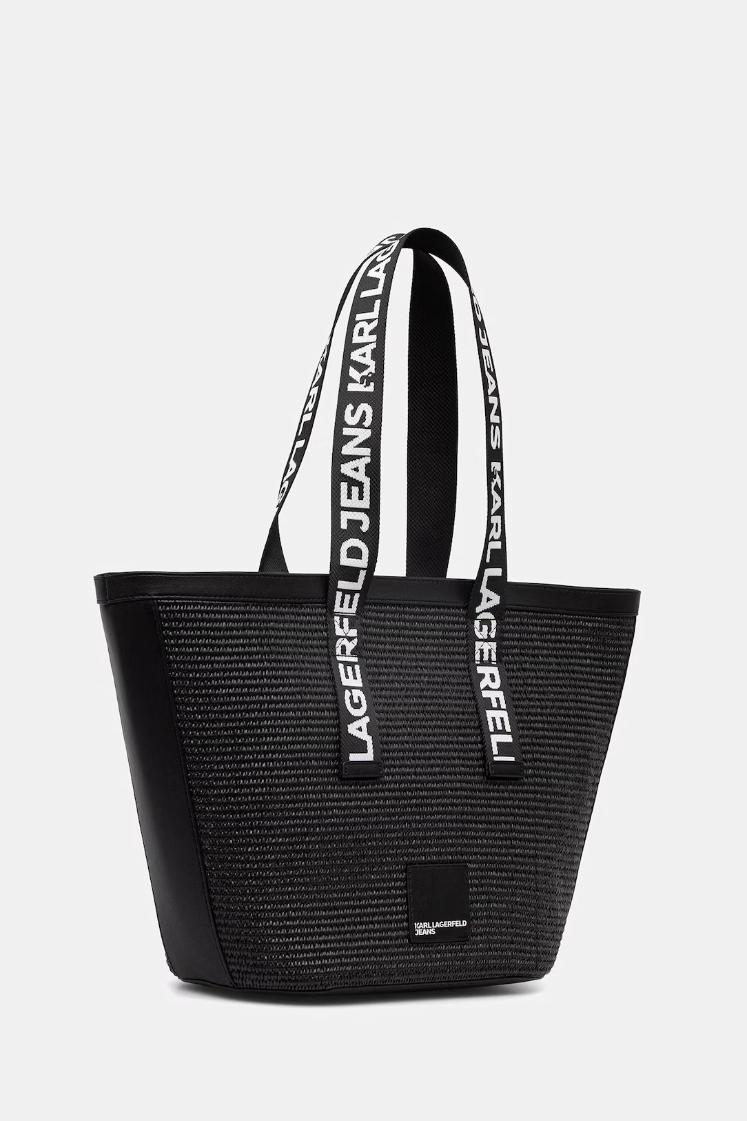 KARL LAGERFELD JEANS - Box Logo Raffia Shopper