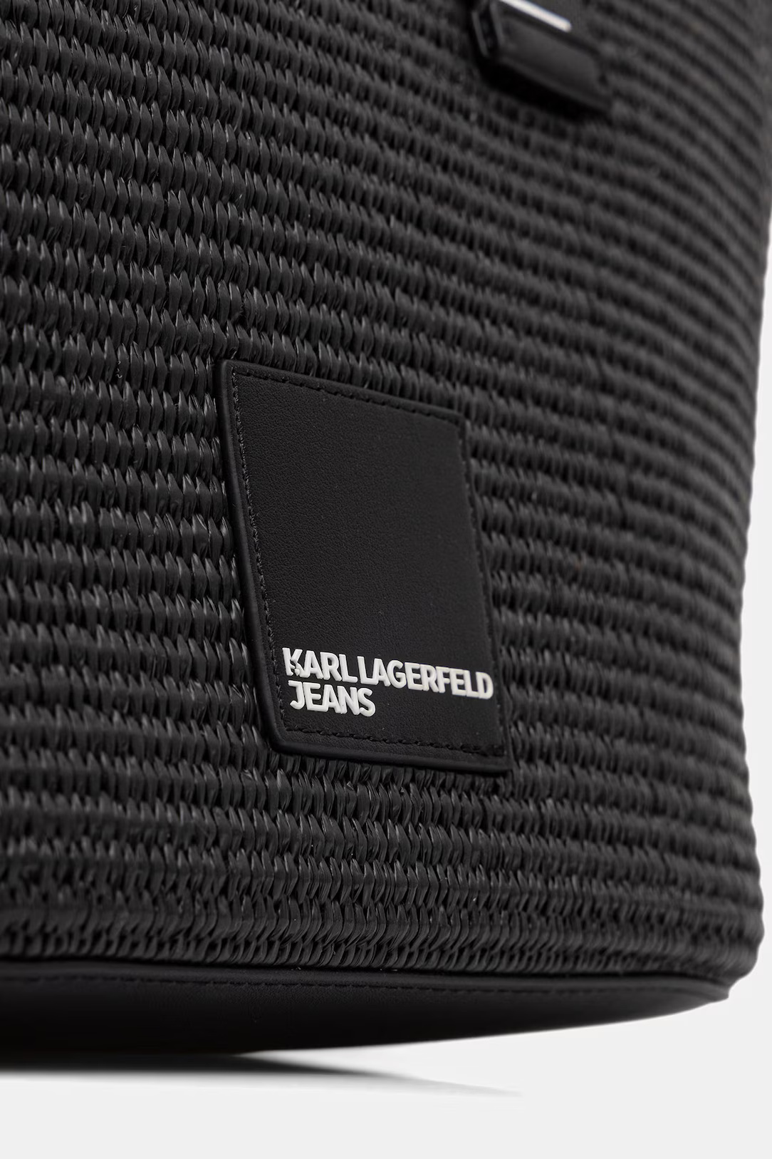 KARL LAGERFELD JEANS - Box Logo Raffia Shopper