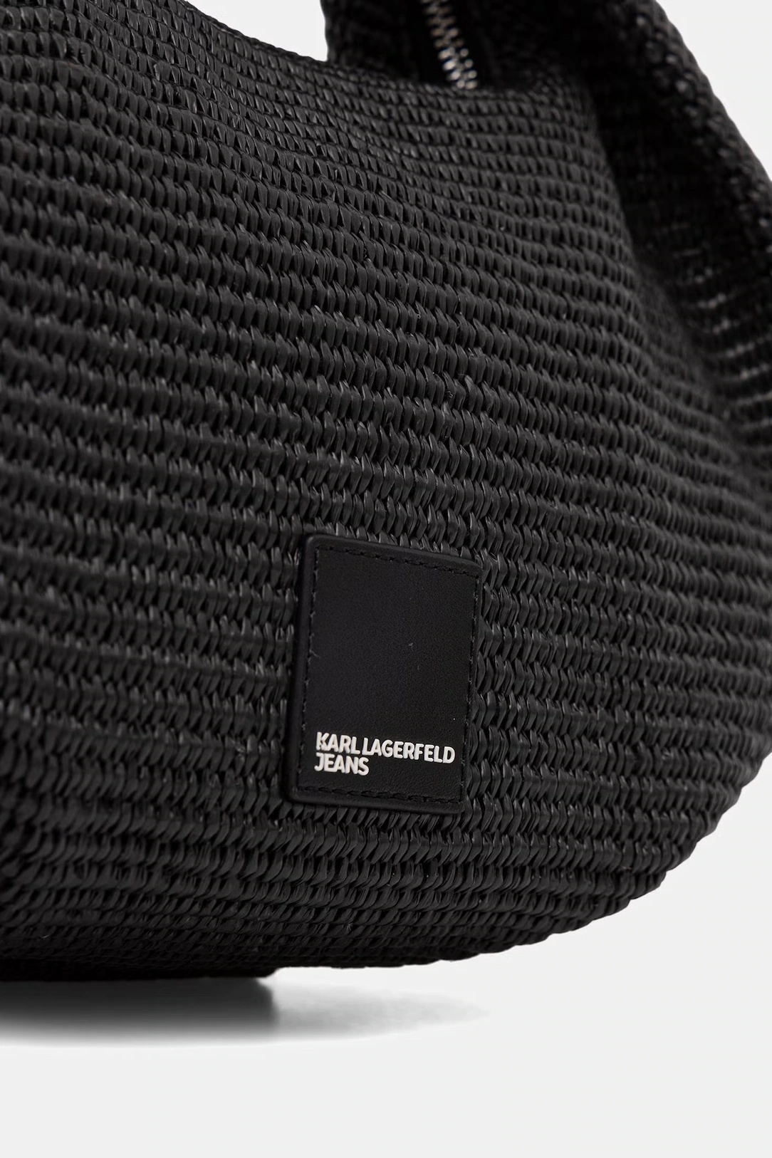 KARL LAGERFELD JEANS - Box Logo Raffia Hobo