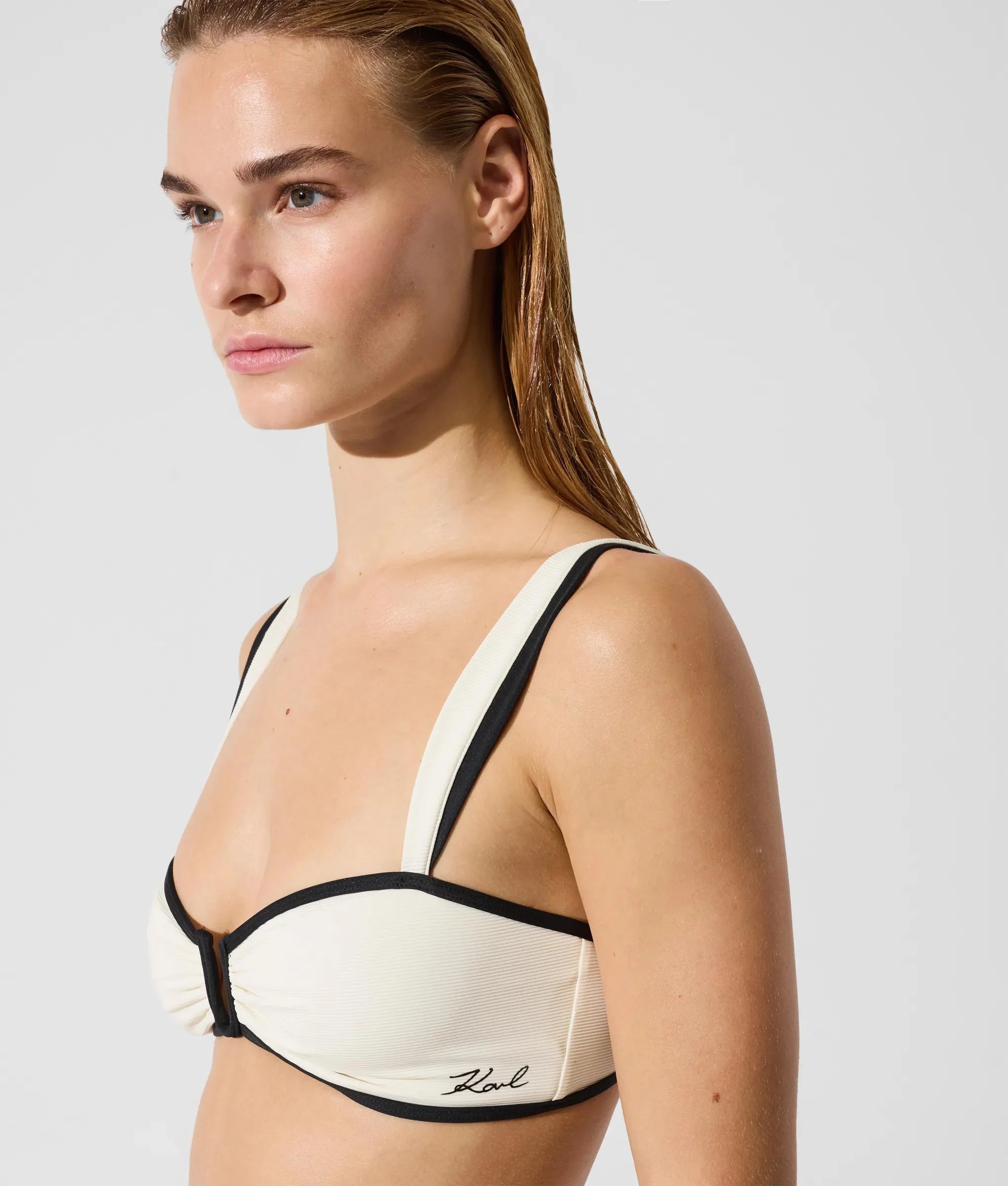 KARL LAGERFELD - Signature Bandeau Bikini Top