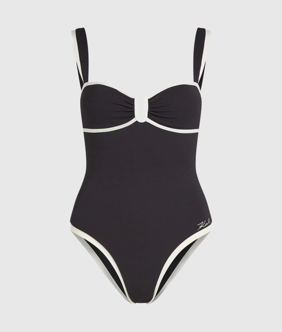 KARL LAGERFELD - Signature Cheeky Swimsuit