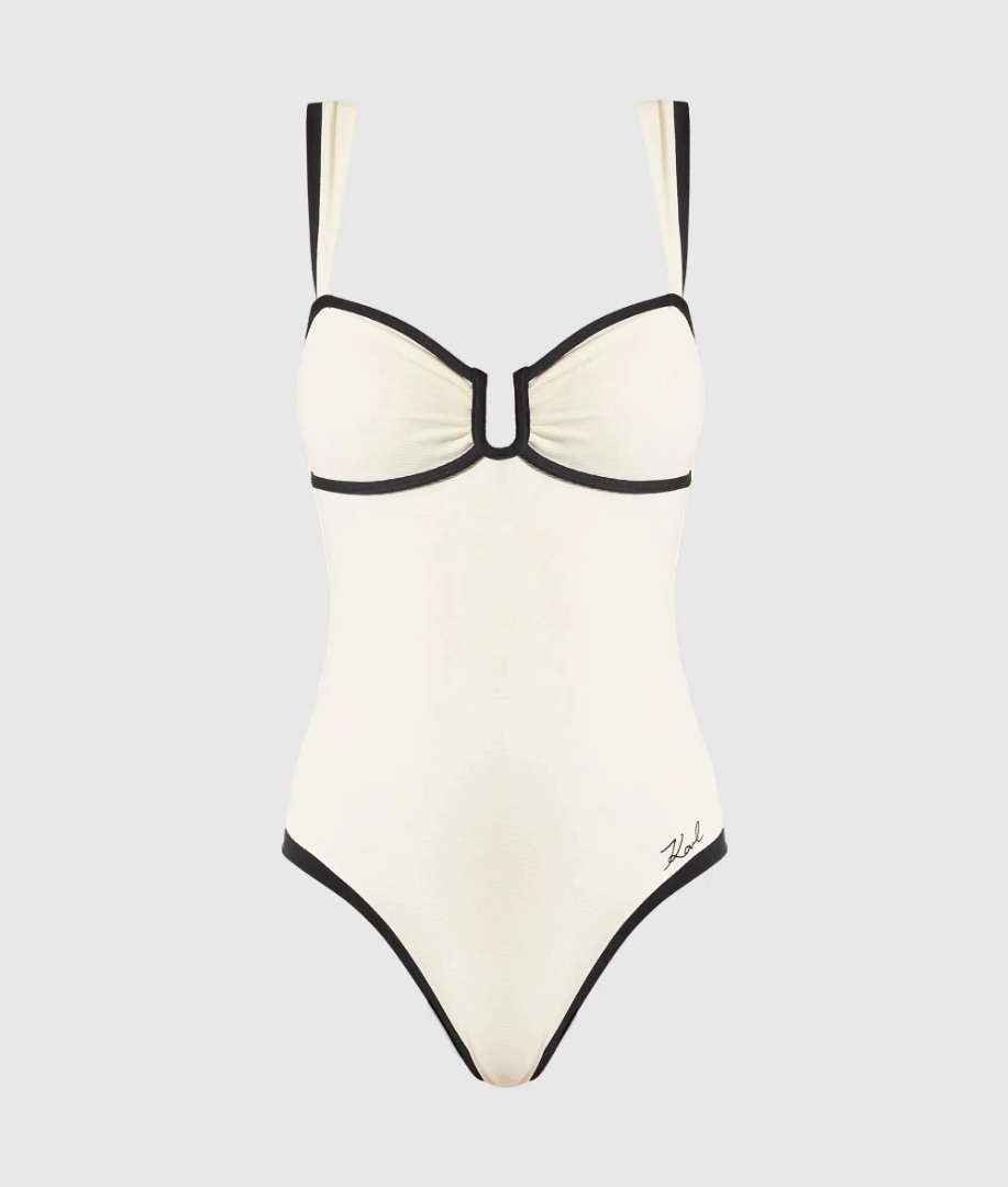 KARL LAGERFELD - Signature Cheeky Swimsuit