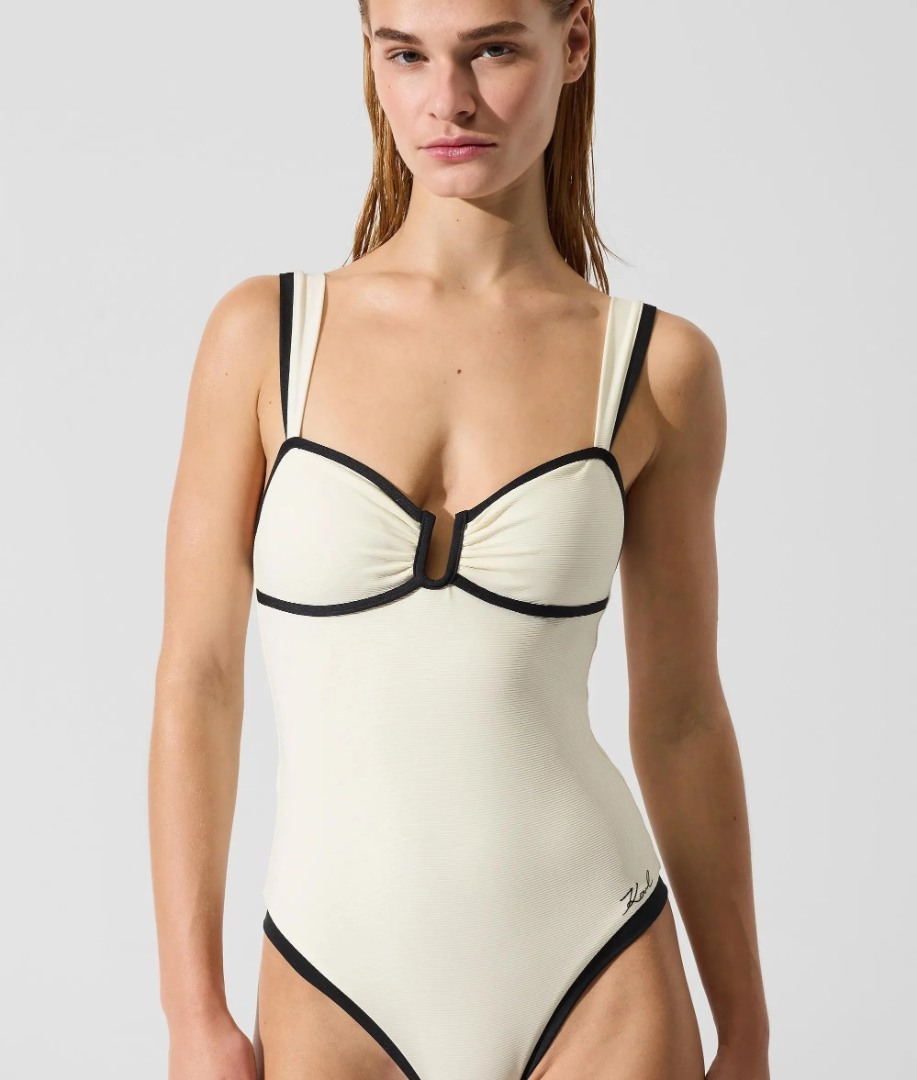 KARL LAGERFELD - Signature Cheeky Swimsuit