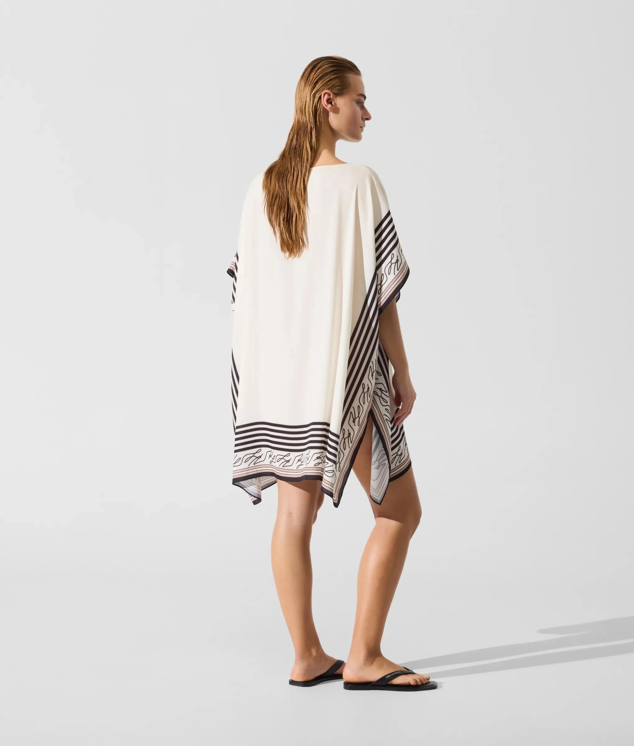 KARL LAGERFELD - Scarf Print Beach Tunic