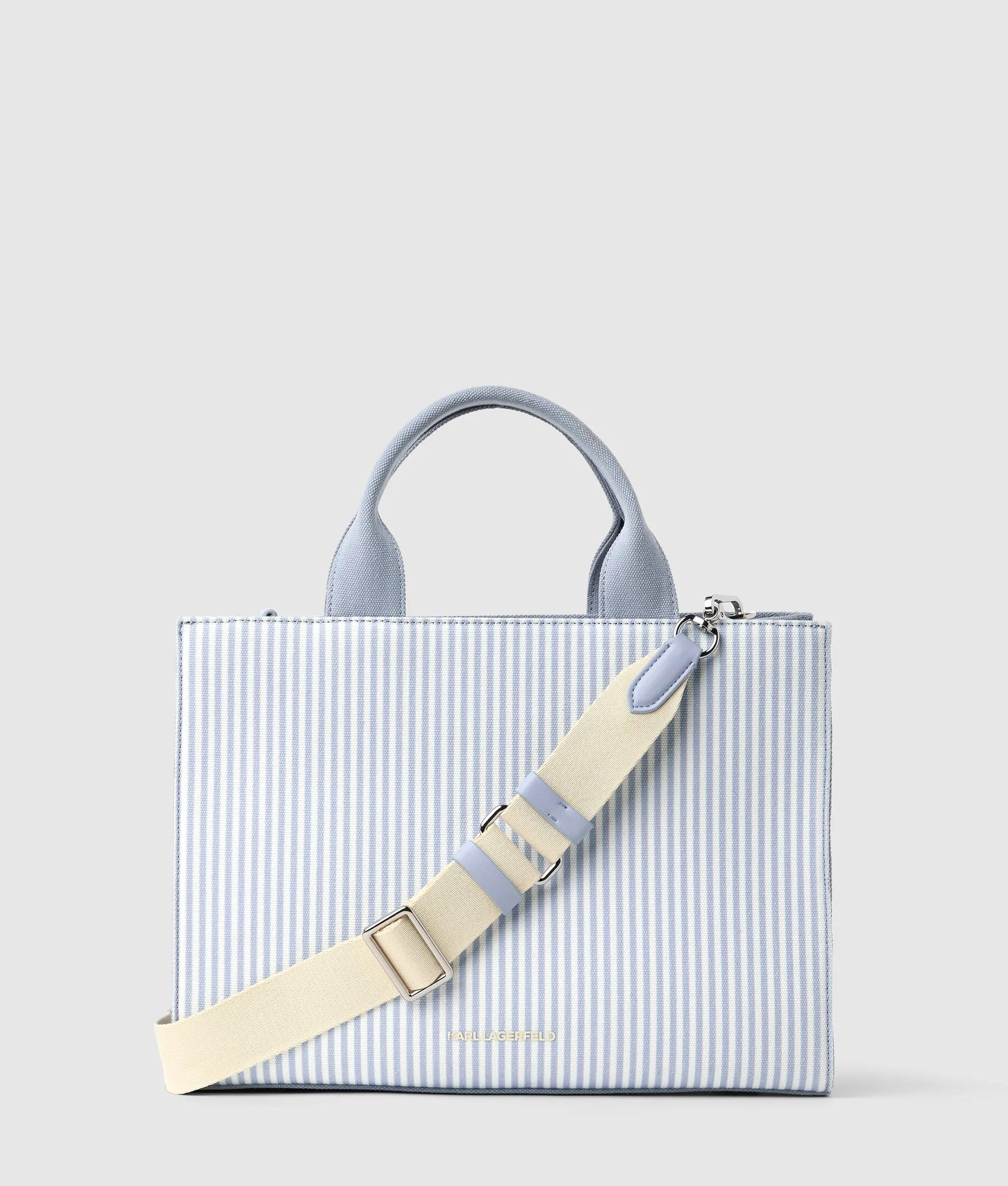 KARL LAGERFELD - Ikon Choupette Striped Square Tote Bag
