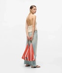 Stripe Mesh Summer Tote
