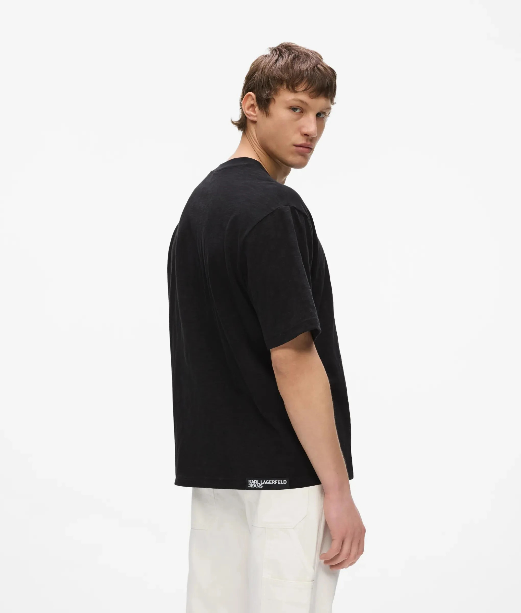 KARL LAGERFELD JEANS - Boxy Distressed Logo Tee