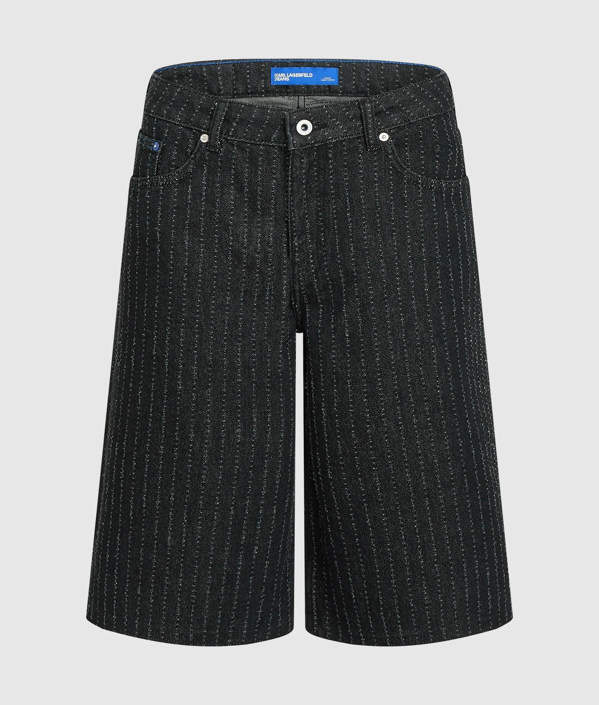 KARL LAGERFELD JEANS - Pinstripe Denim Bermuda