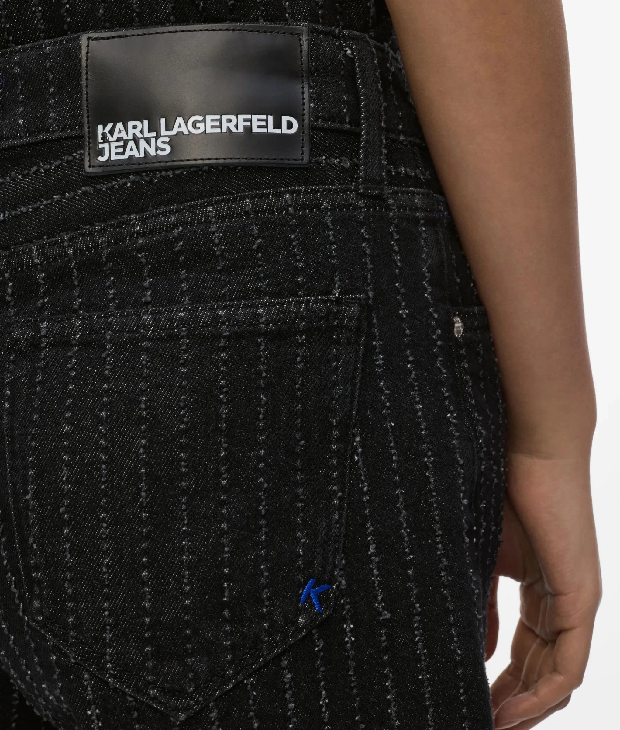 KARL LAGERFELD JEANS - Pinstripe Denim Bermuda