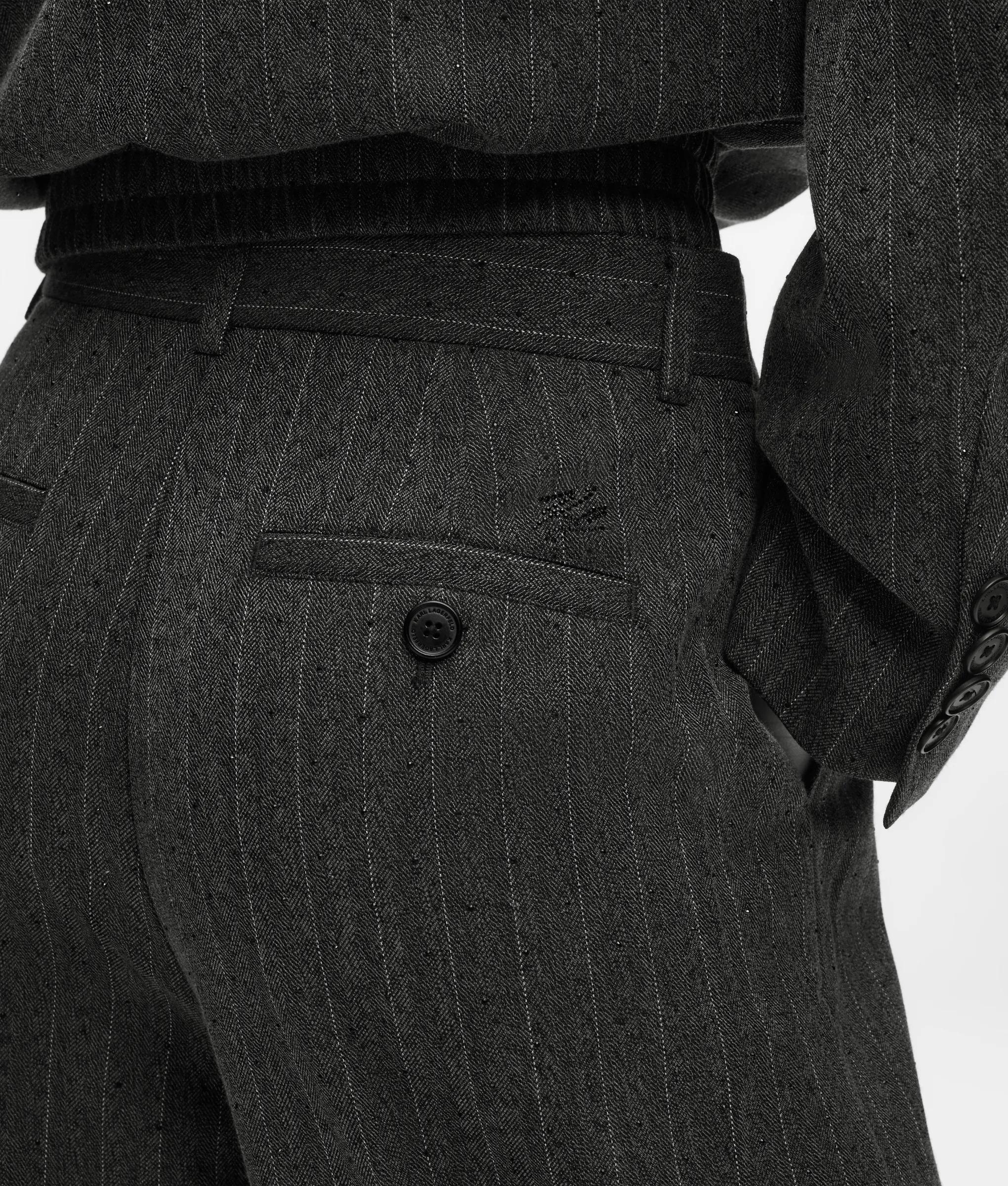 KARL LAGERFELD - Pinstripe Tailored Pants