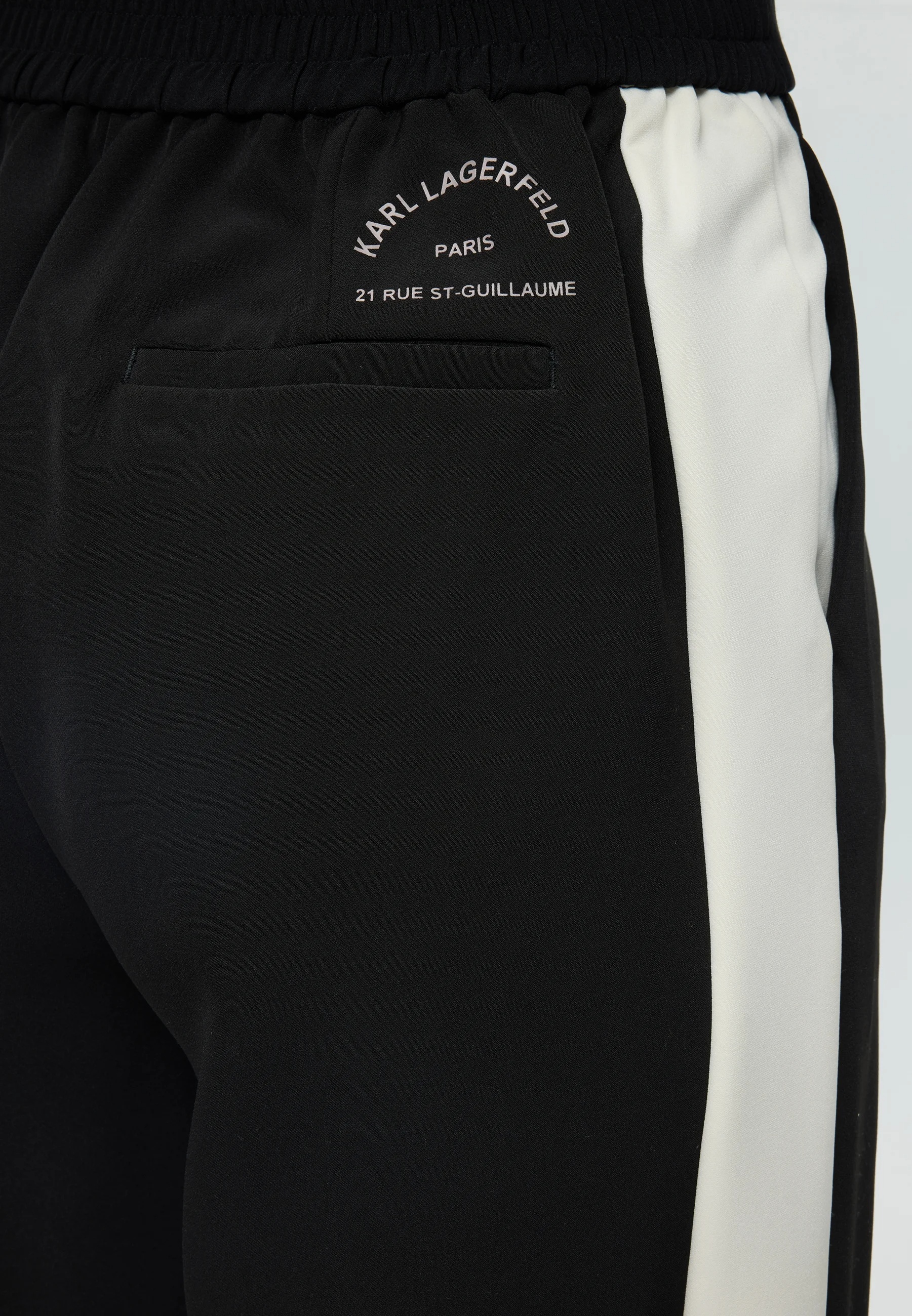 KARL LAGERFELD - Contrast Detail Cady Pants