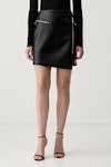 Faux Leather Biker Skirt