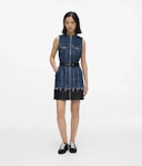 Mixed Material Dress