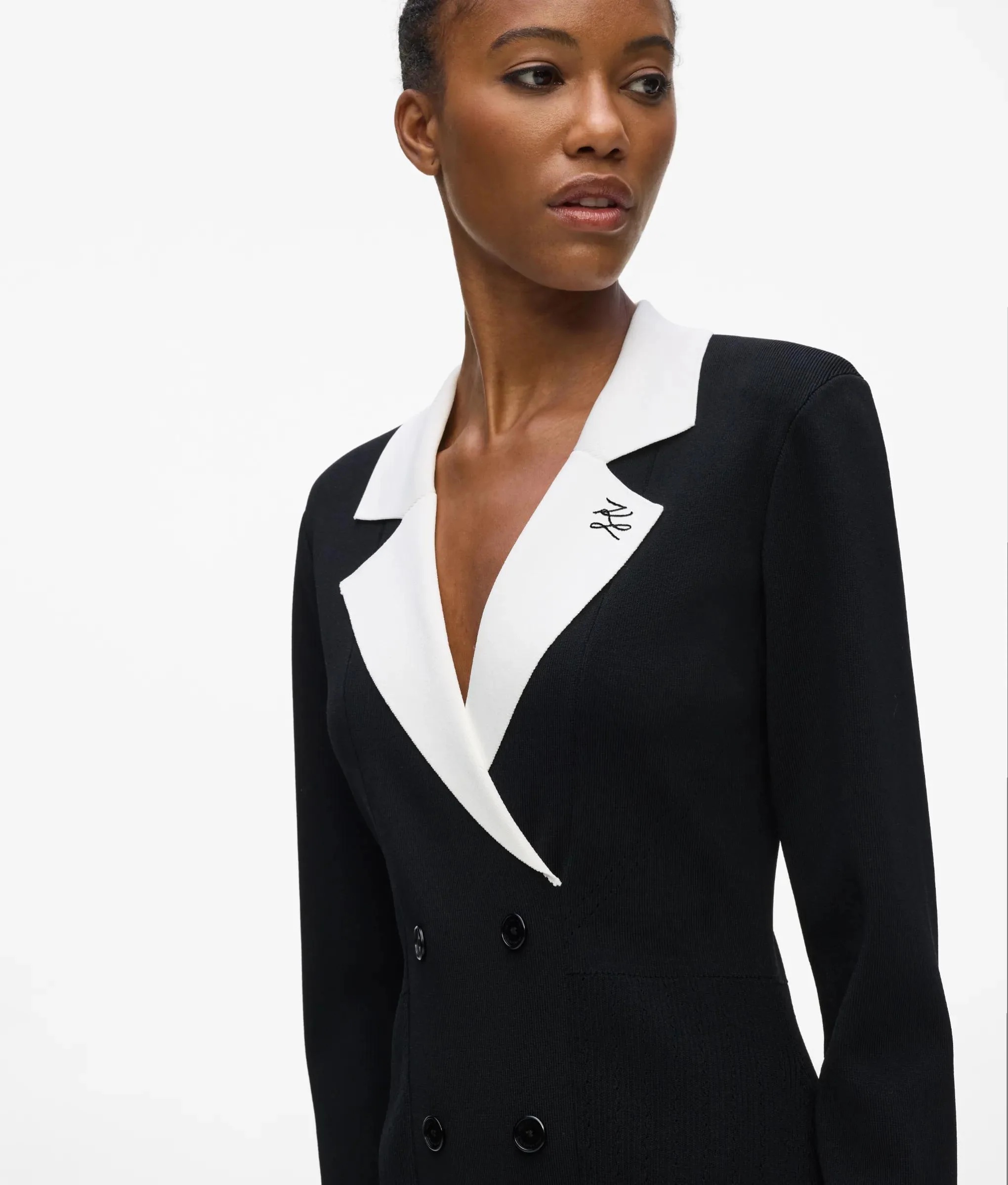 KARL LAGERFELD - Contrast Knit Dress