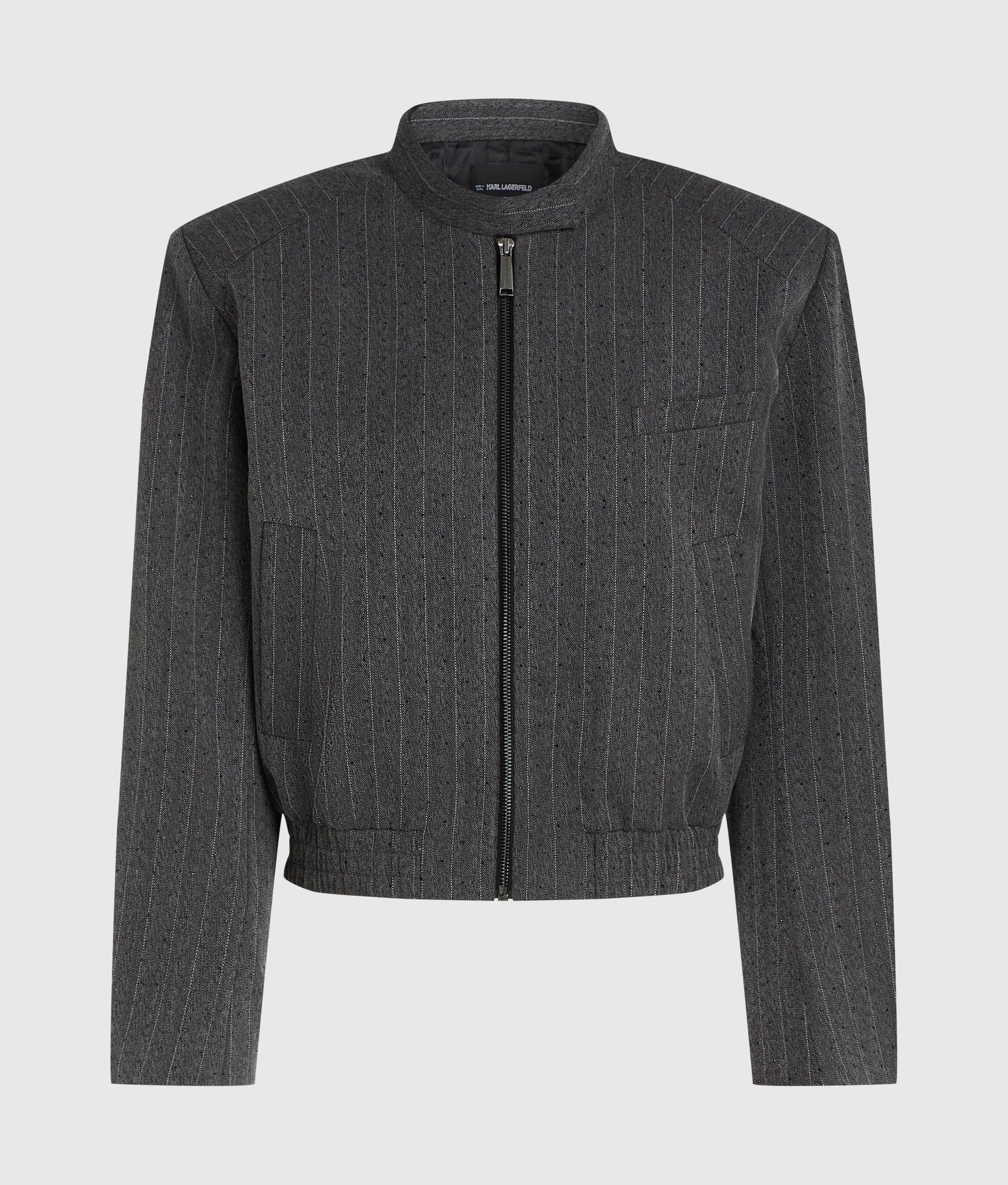 KARL LAGERFELD - Pinstripe Tailored Bomber
