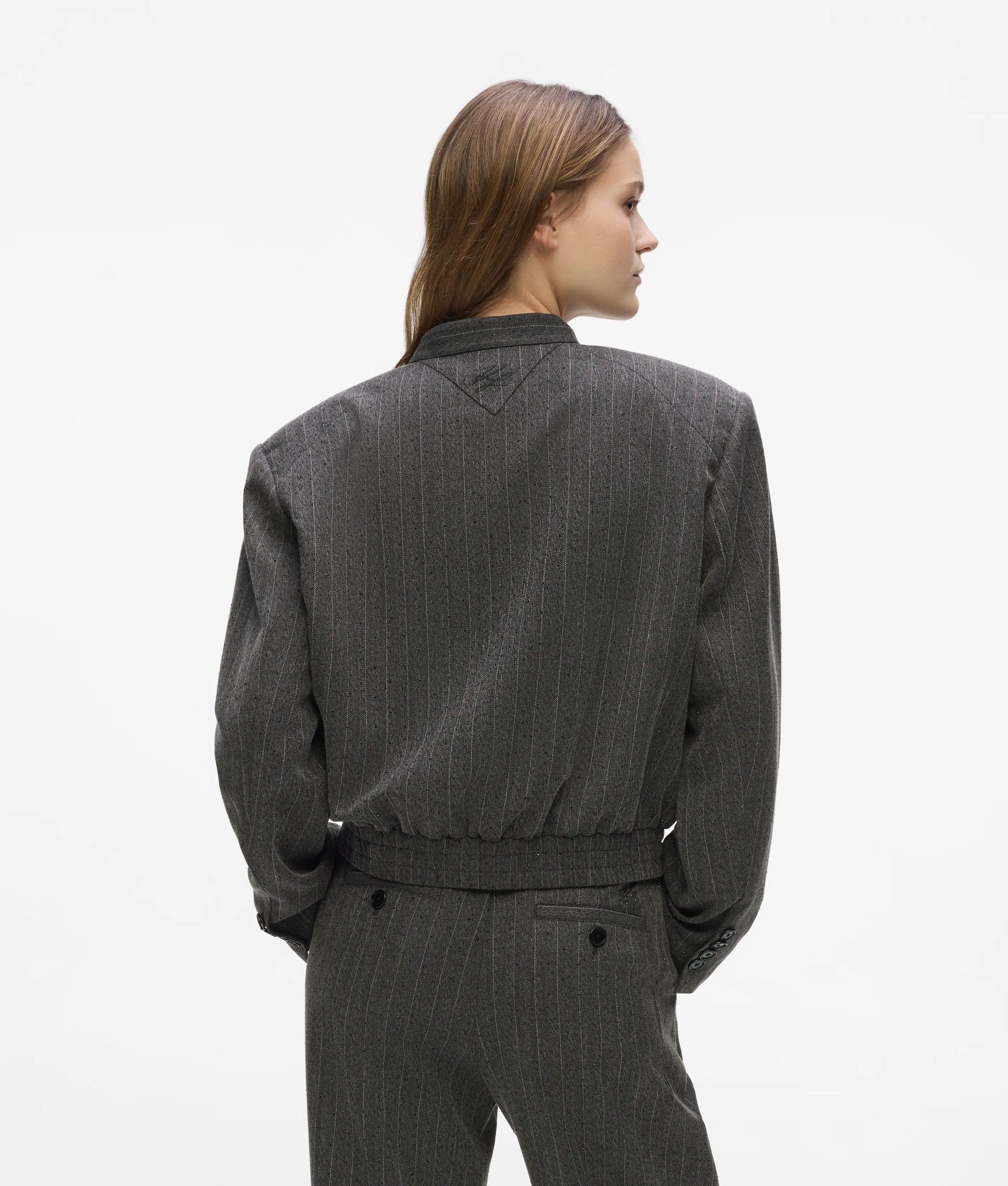 KARL LAGERFELD - Pinstripe Tailored Bomber