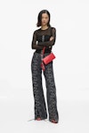 Mesh Mixed Material Top