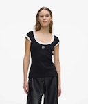 Contrast Scoop T-shirt