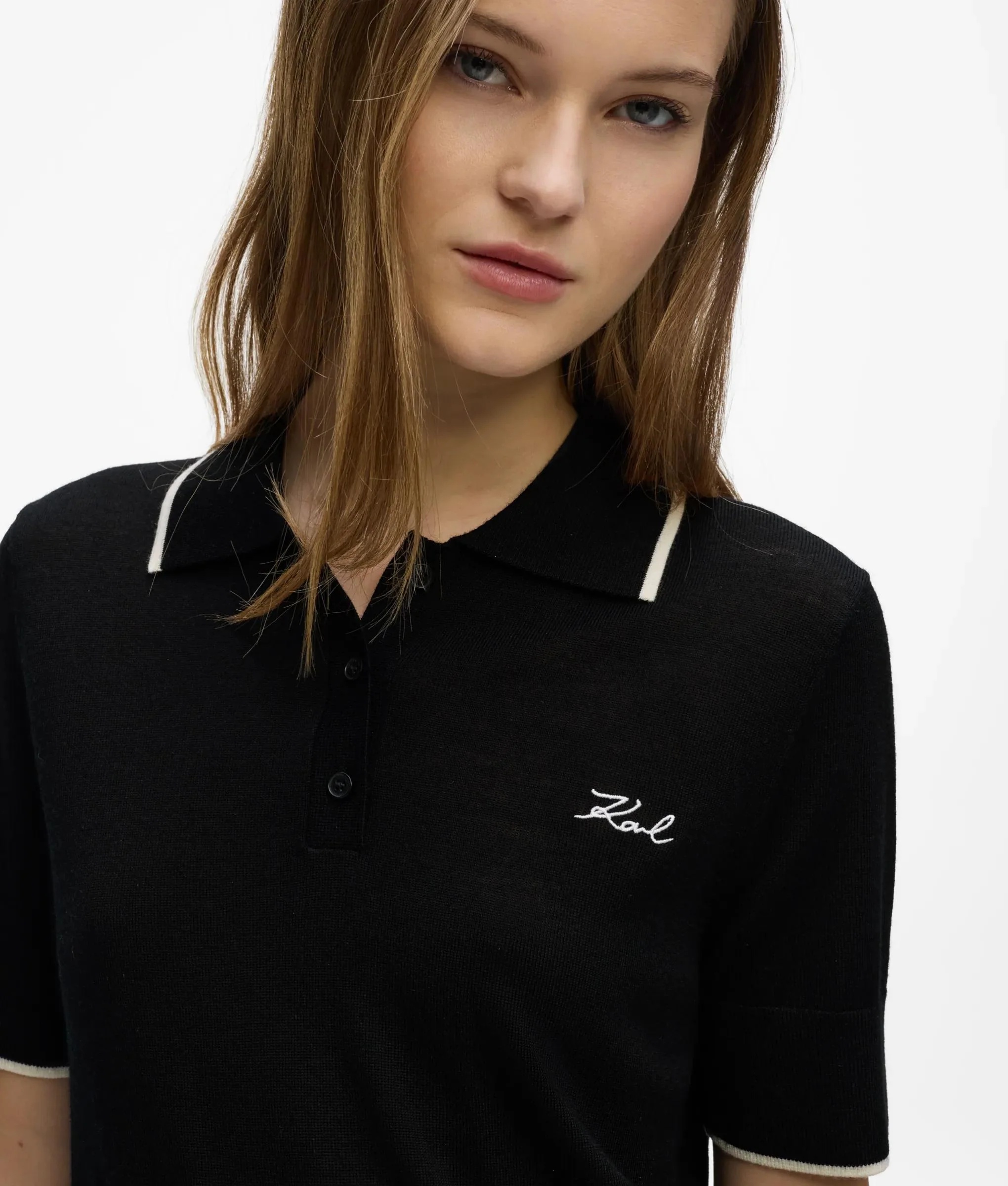 KARL LAGERFELD - Essential Merino Wool Polo