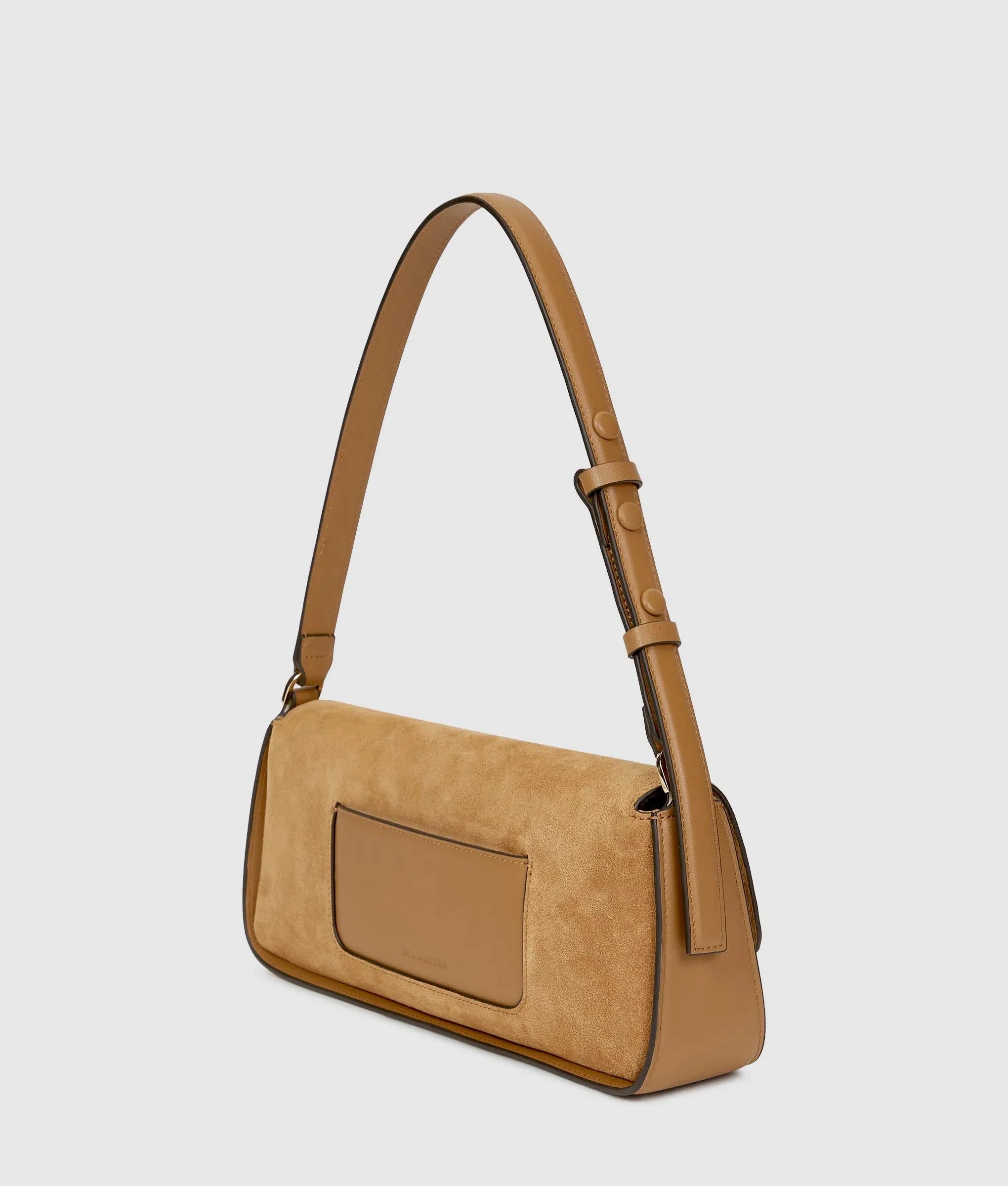 KARL LAGERFELD - K/signature Suede Shoulder Bag