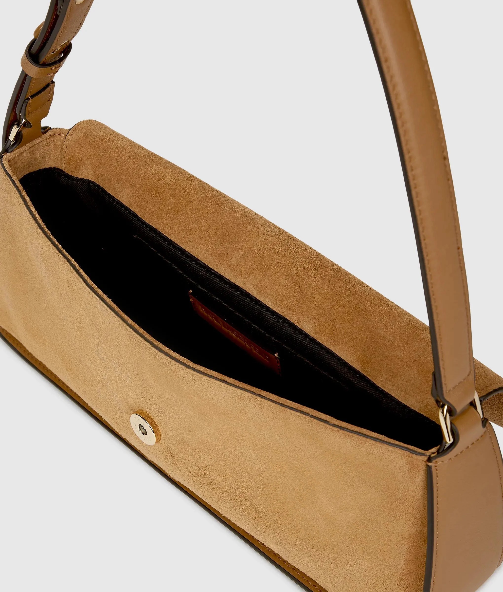 KARL LAGERFELD - K/signature Suede Shoulder Bag