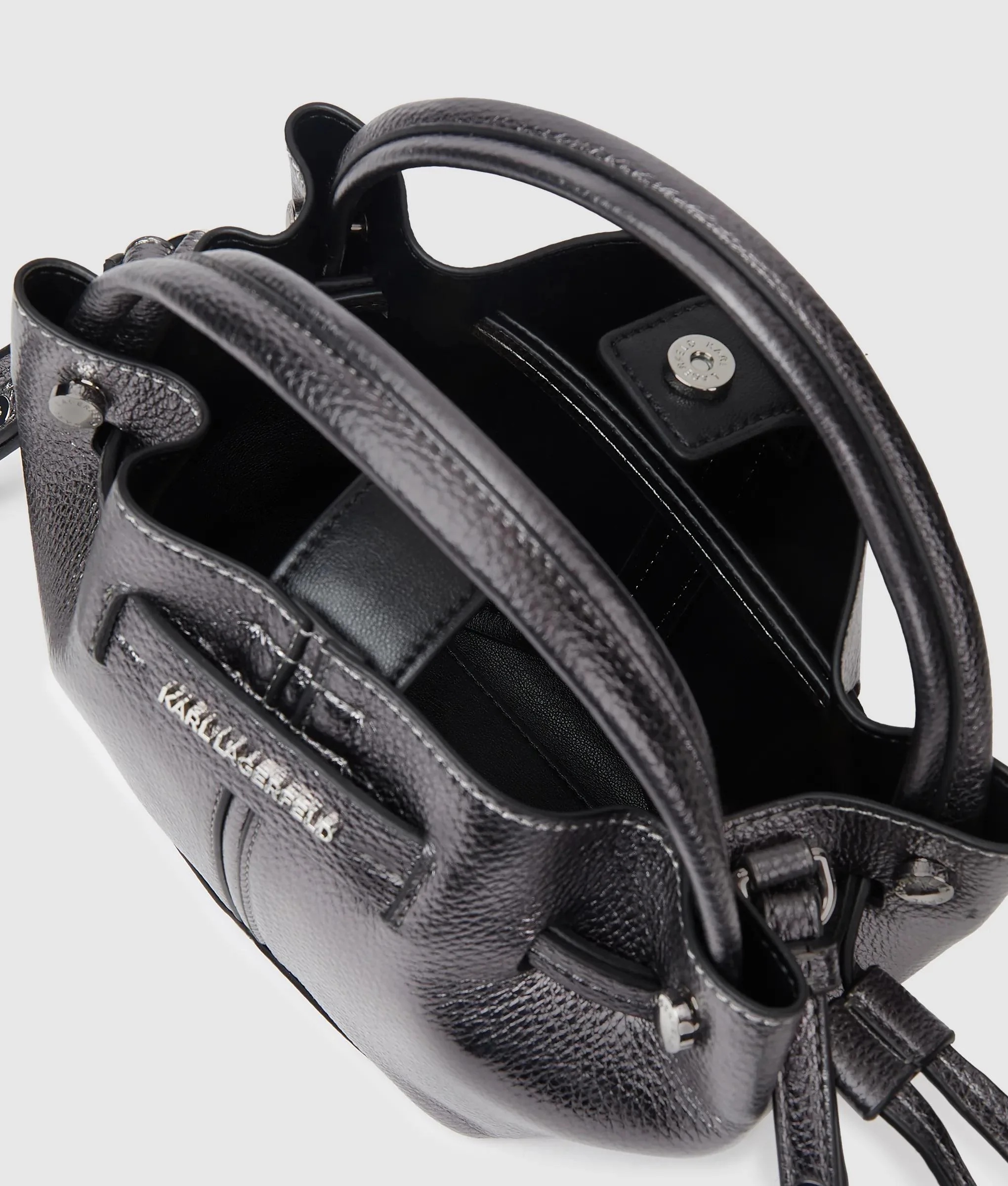 KARL LAGERFELD - K/pierced Mini Bucket Metallic