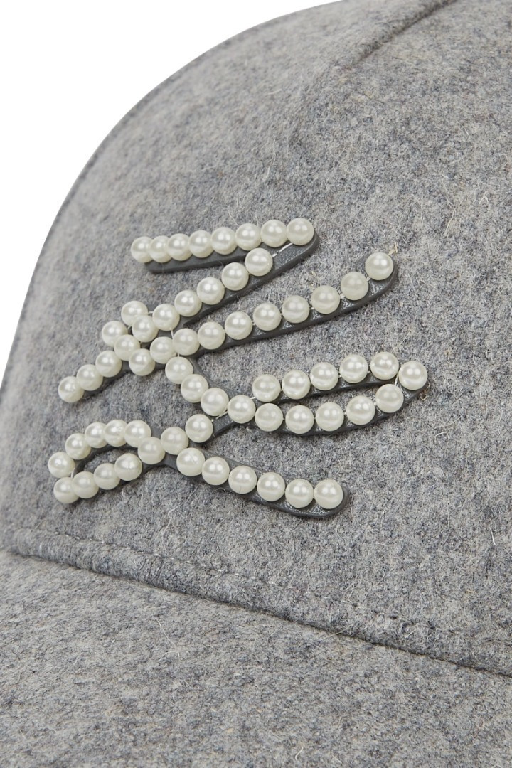 KARL LAGERFELD - K/Autograph Wool Pearls Cap