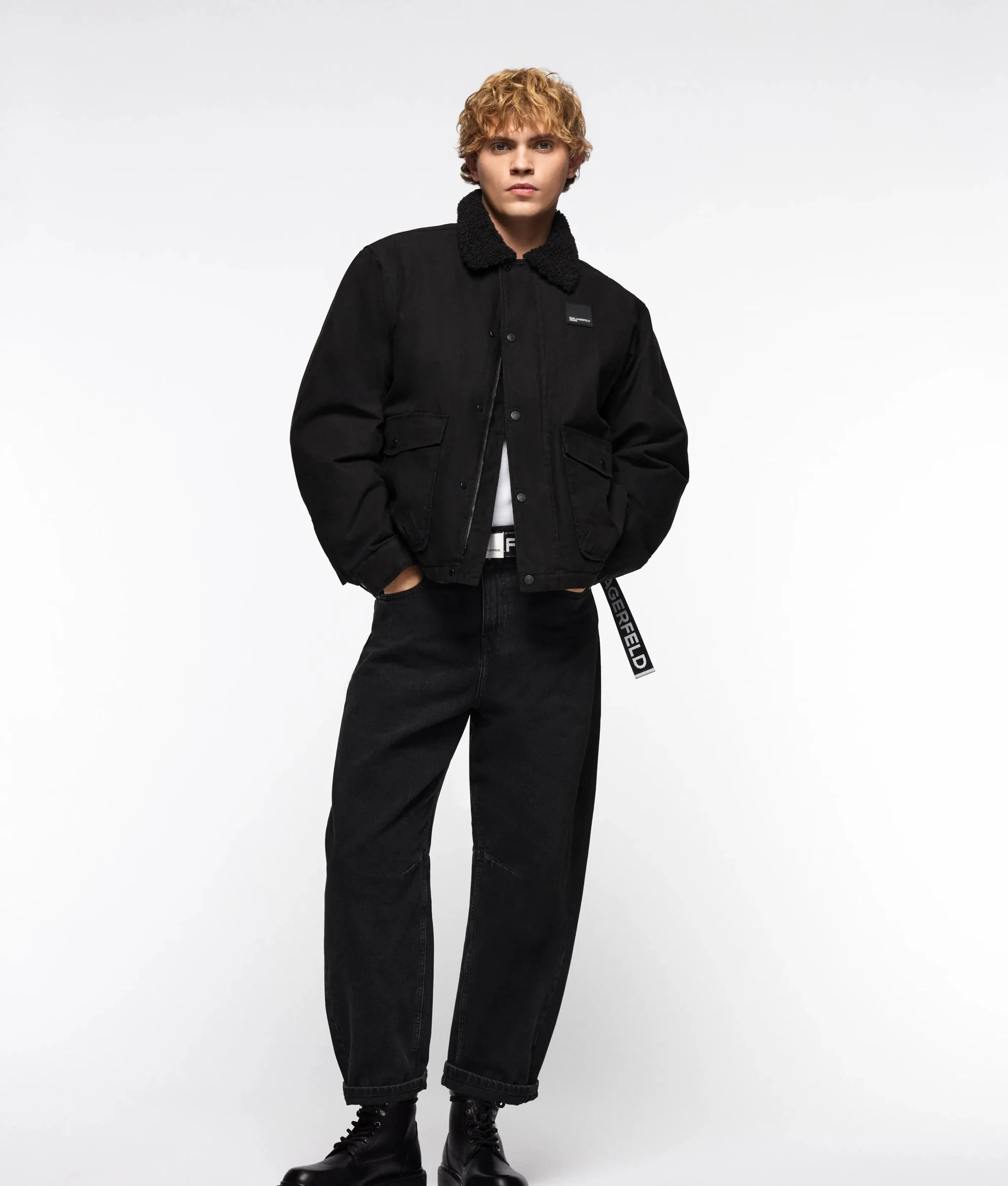 KARL LAGERFELD JEANS - Coated Cotton Jacket