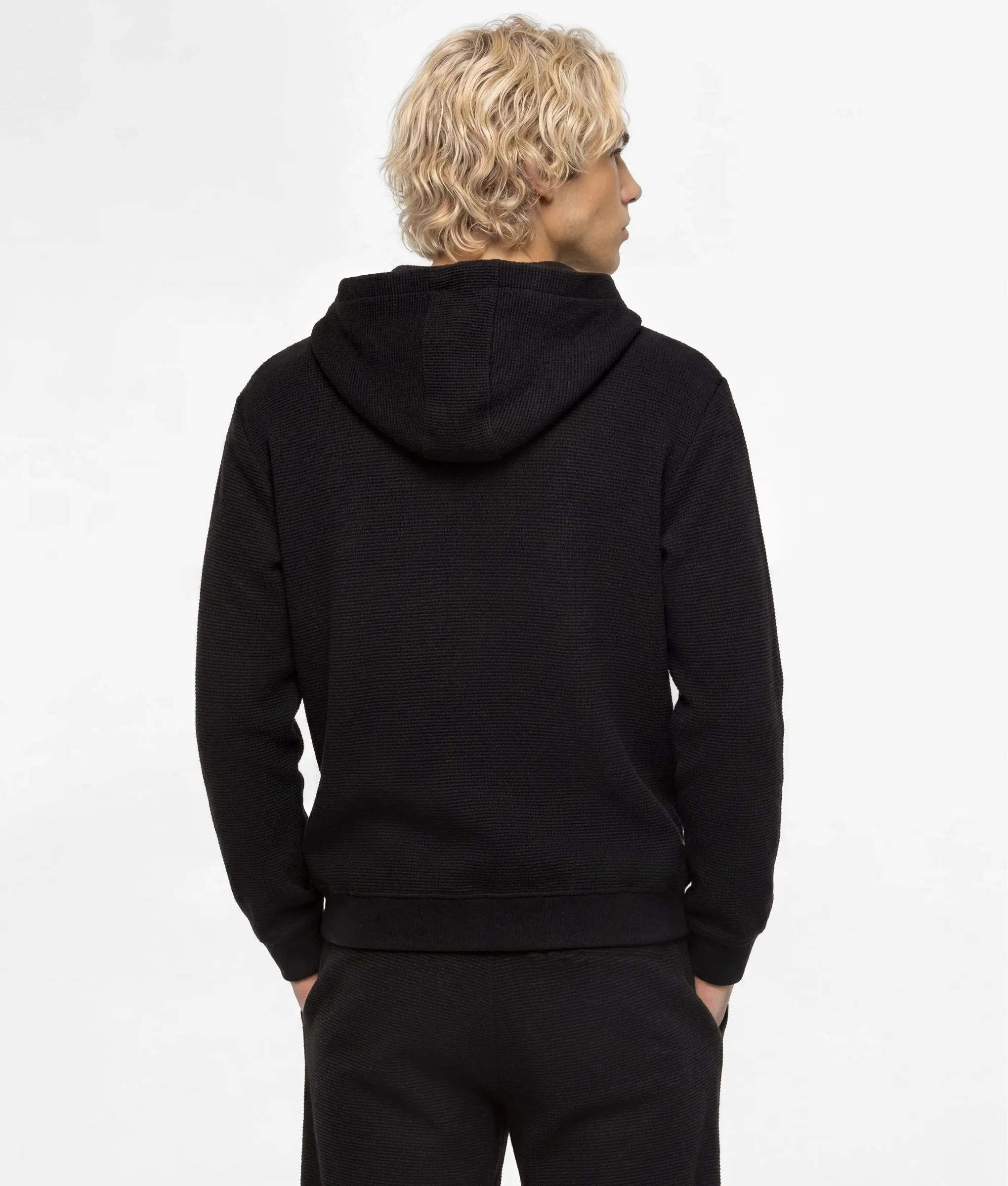 KARL LAGERFELD JEANS - Waffle Zip-Up Hoodie