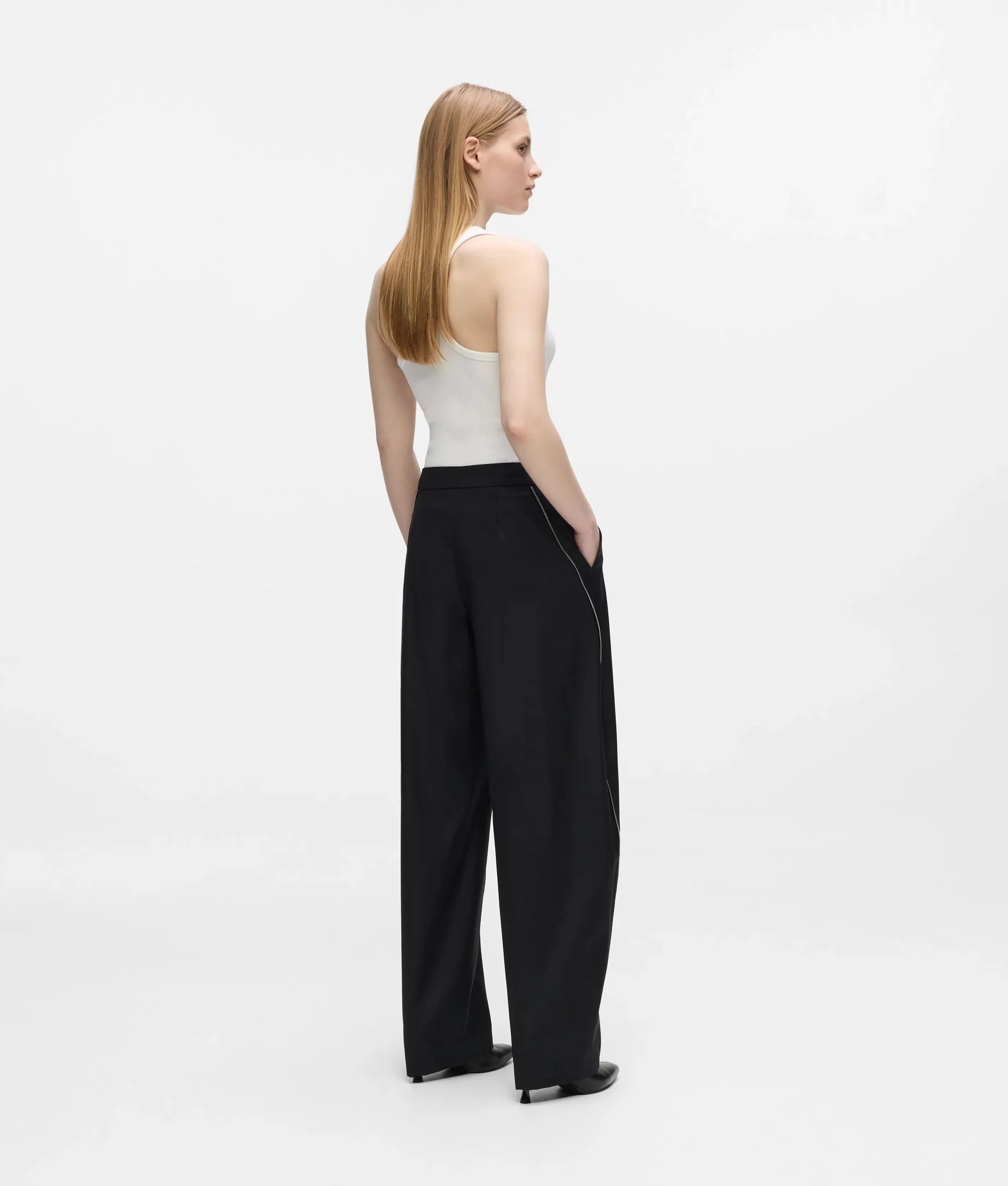 KARL LAGERFELD - Zip Detail Tailored Pants
