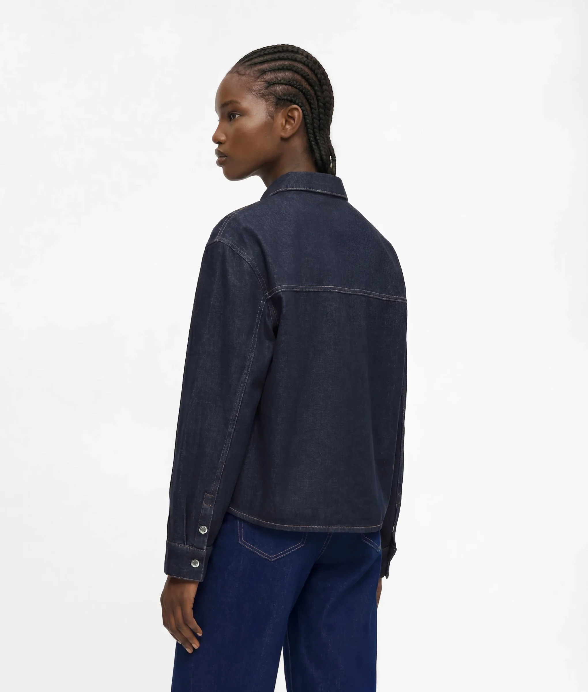 KARL LAGERFELD JEANS - Boxy Glitter Denim Blouse