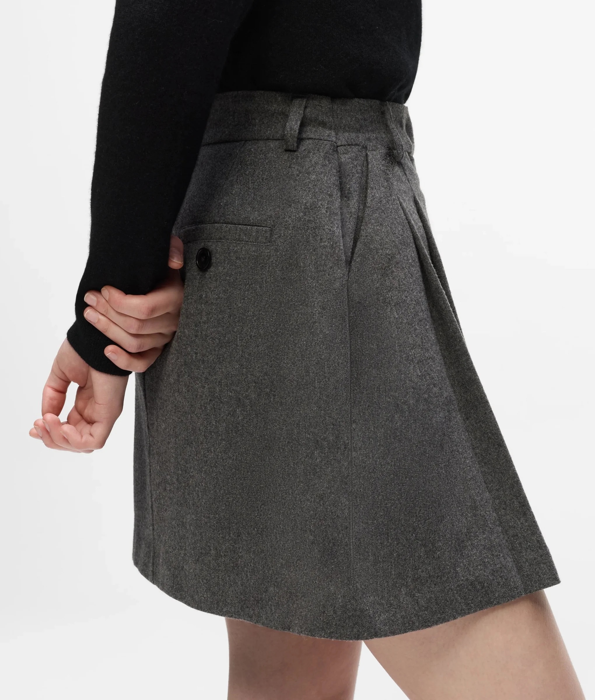 KARL LAGERFELD - Flannel Pleated Mini Skort