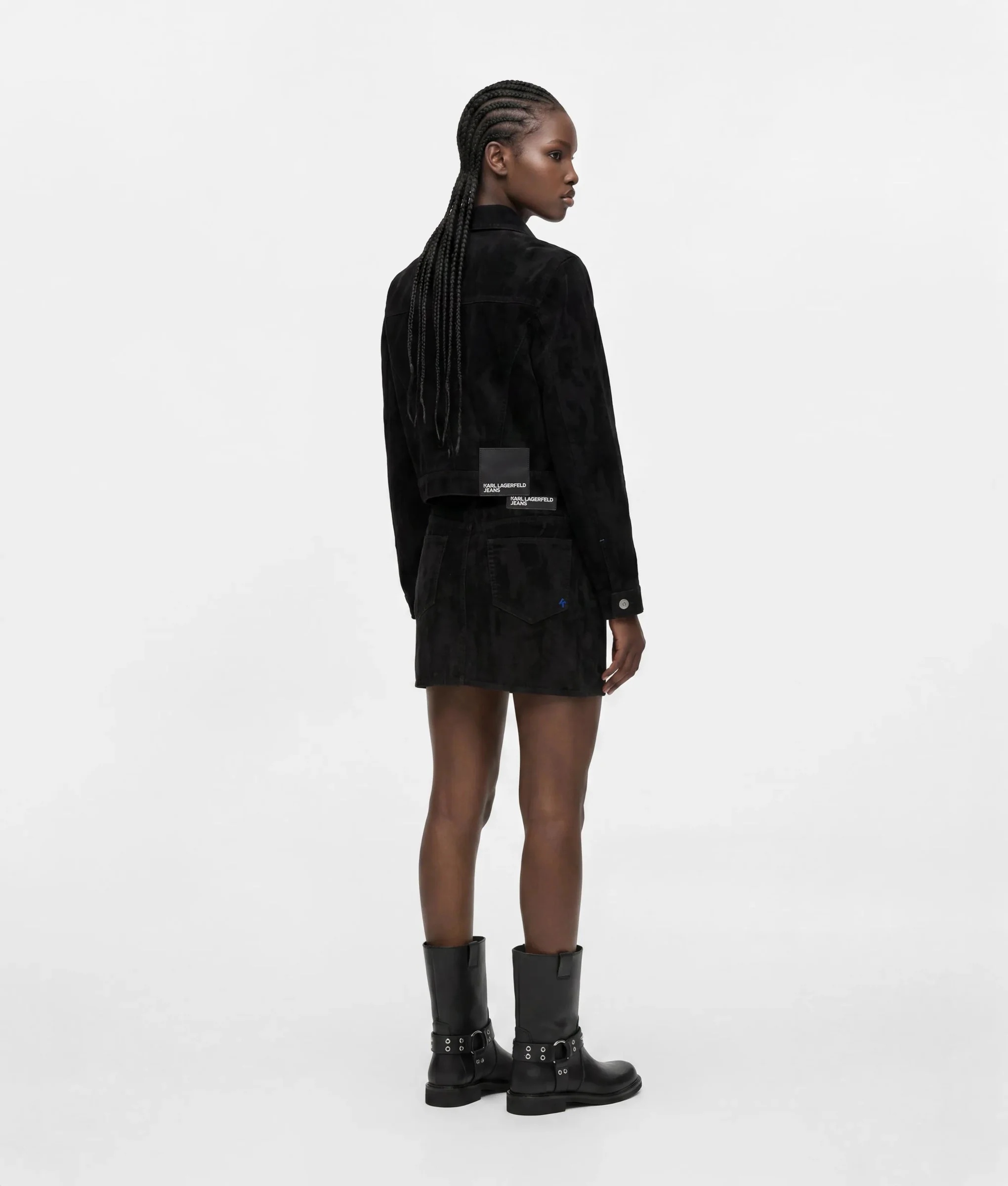 KARL LAGERFELD JEANS - Velvet Denim Mini Skirt