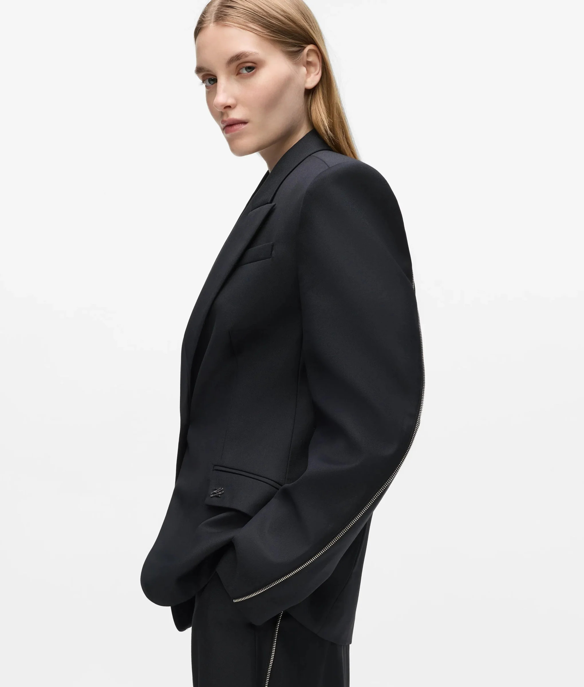KARL LAGERFELD - Zip Detail Tailored Blazer