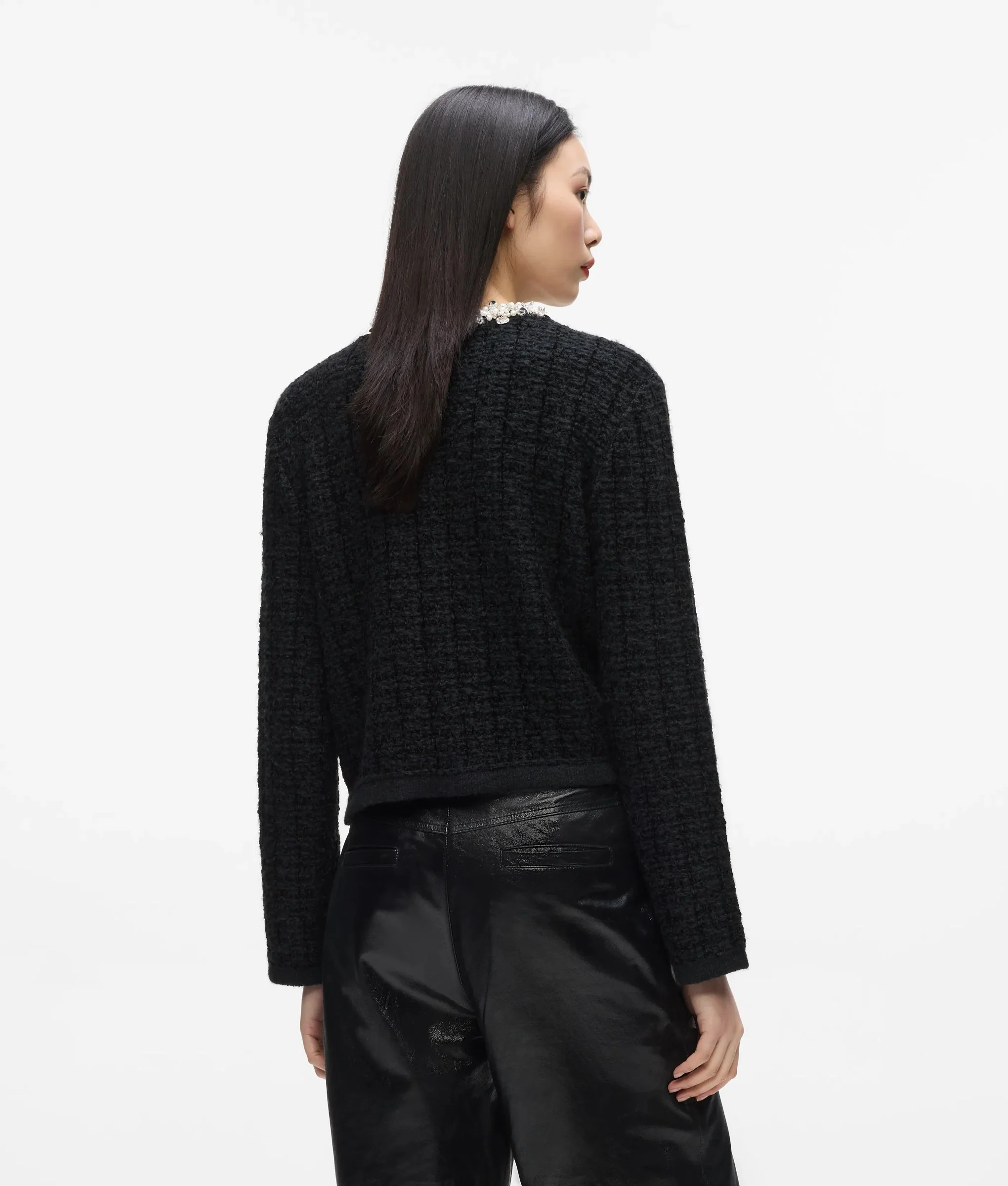 KARL LAGERFELD - Embellished Knit Cardigan