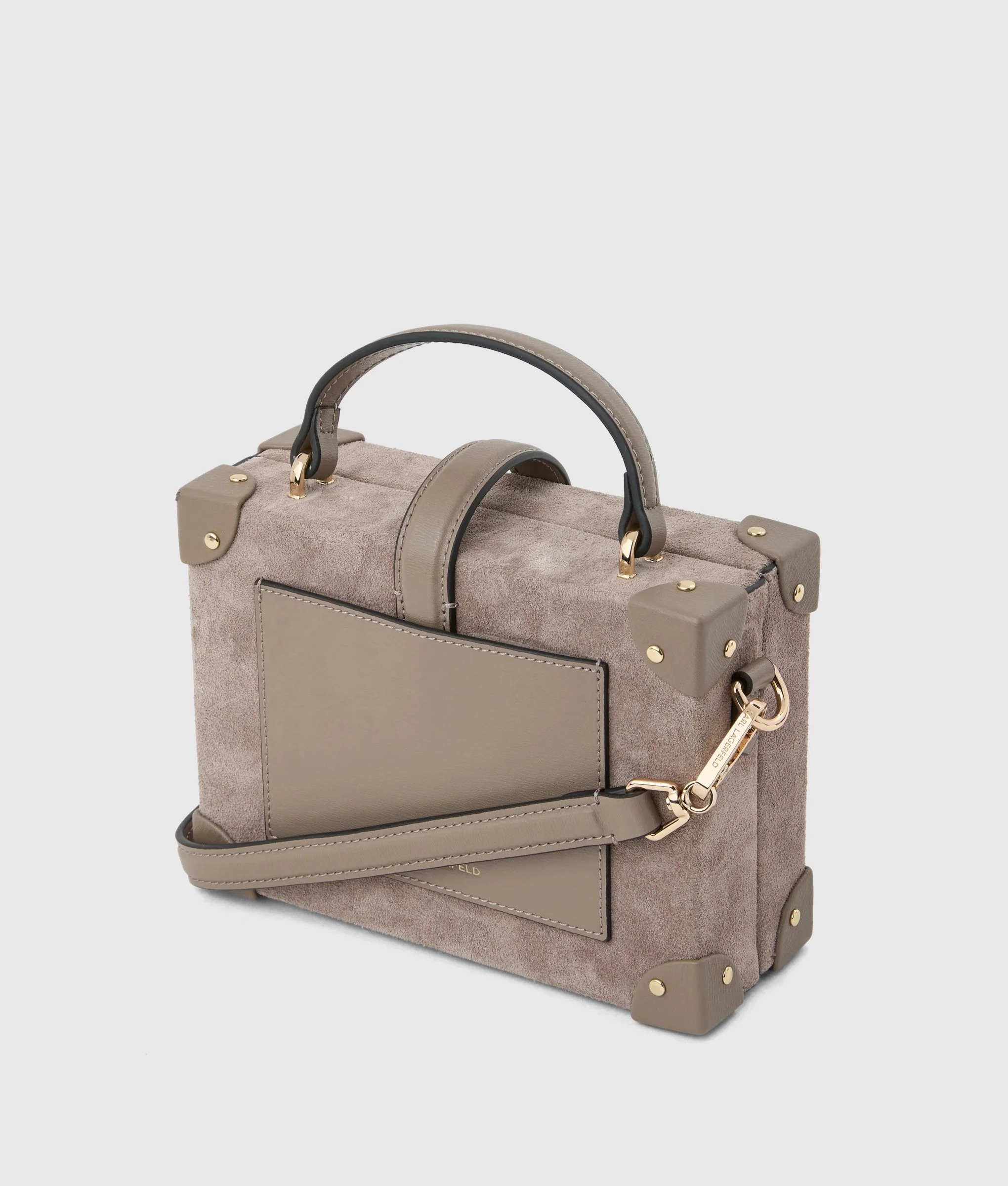 KARL LAGERFELD - K/Autograph Drop Small Suede Trunk Bag