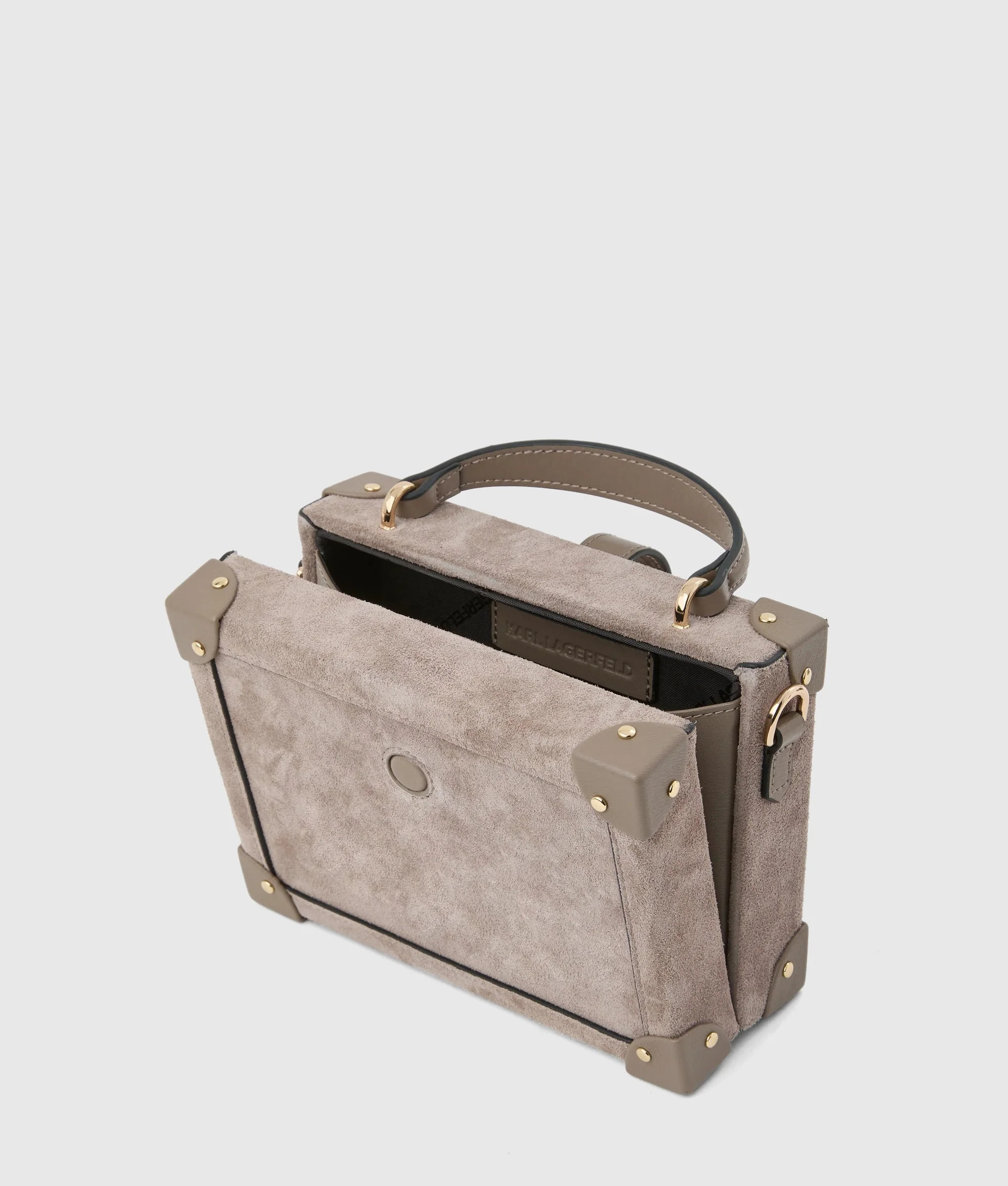KARL LAGERFELD - K/Autograph Drop Small Suede Trunk Bag