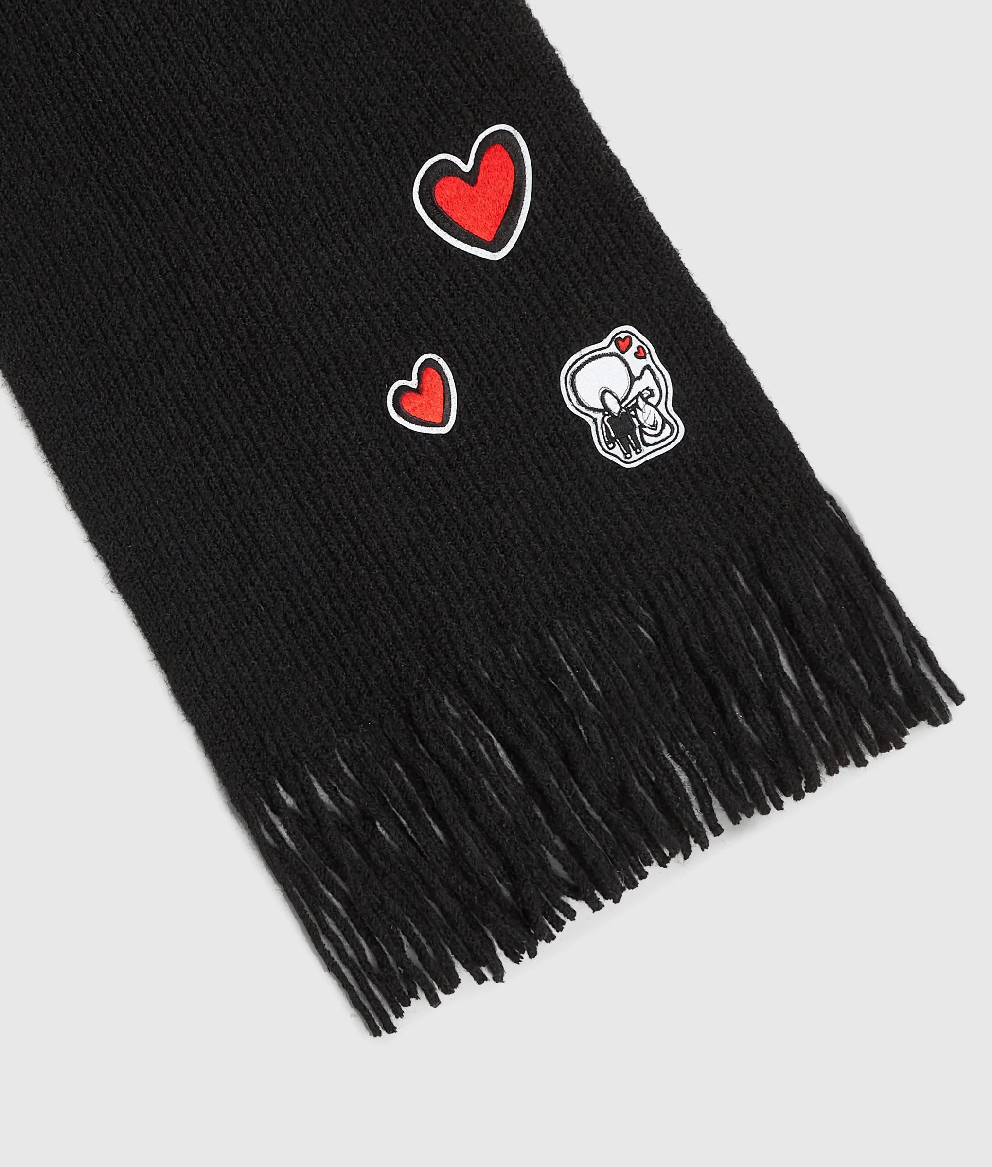 KARL LAGERFELD - Ikon Furry Patch Scarf