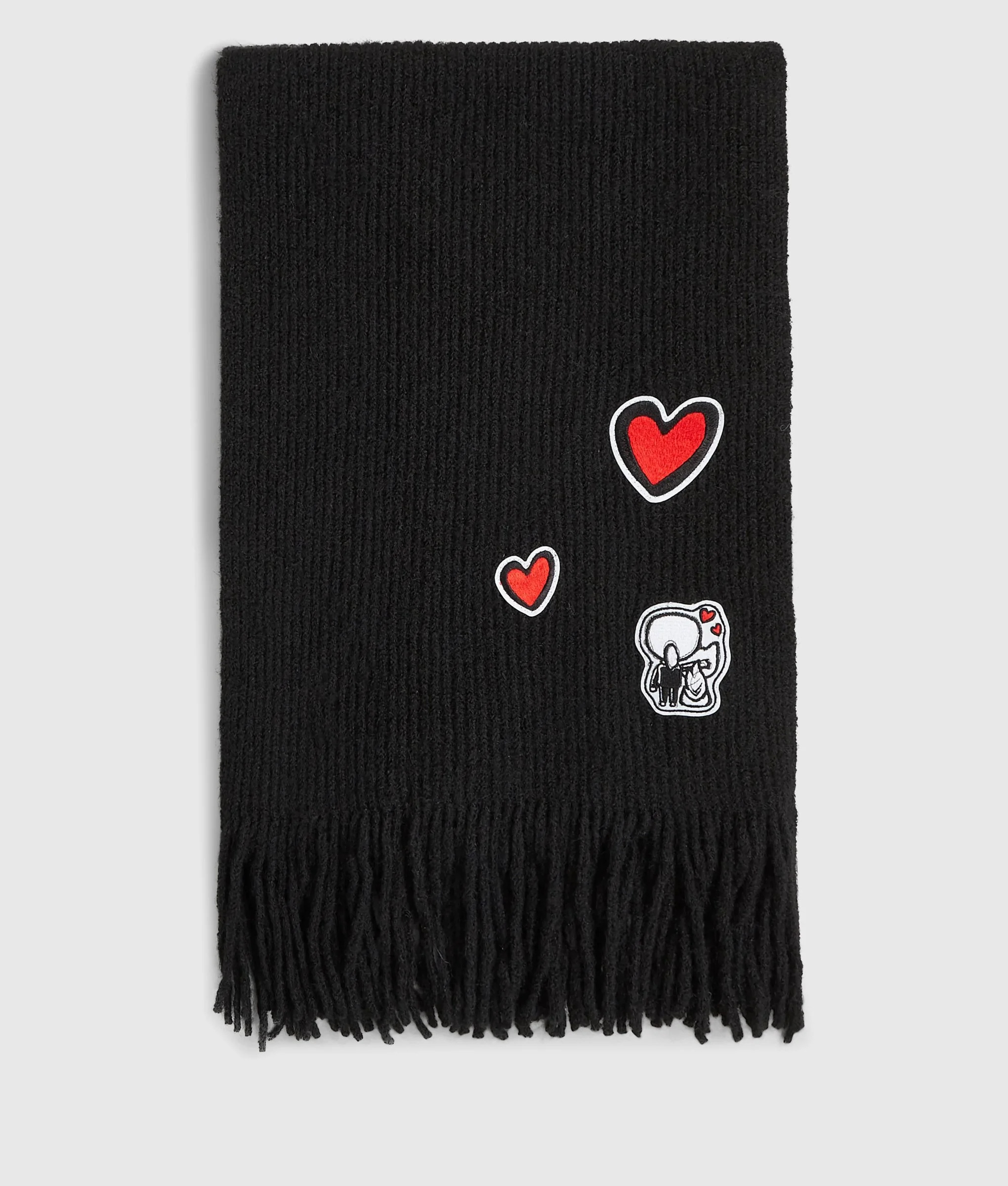 KARL LAGERFELD - Ikon Furry Patch Scarf