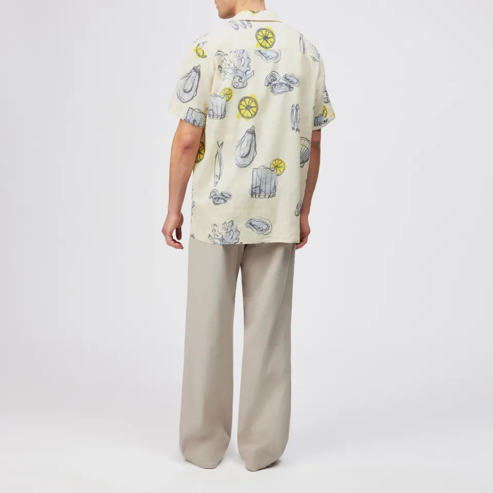 DRYKORN - Casual Short-sleeve Linen-cotton Mix Shirt