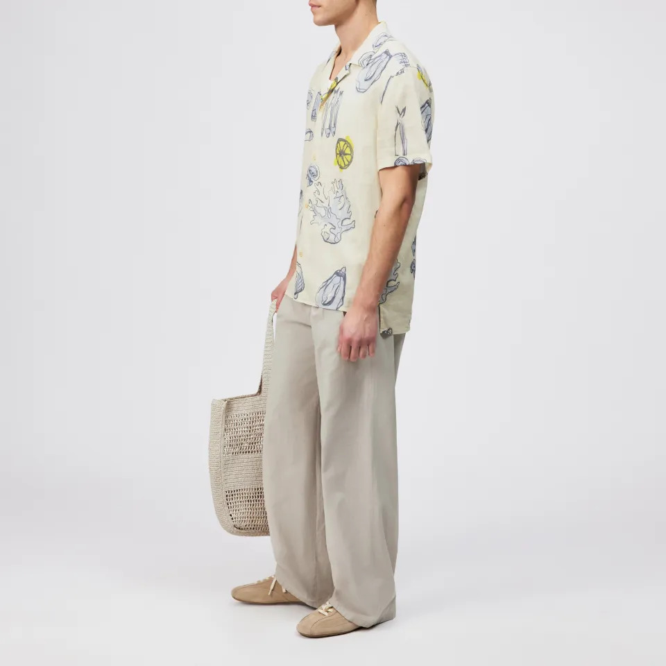 DRYKORN - Casual Short-sleeve Linen-cotton Mix Shirt