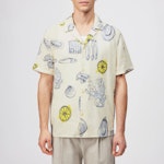 Casual Short-sleeve Linen-cotton Mix Shirt