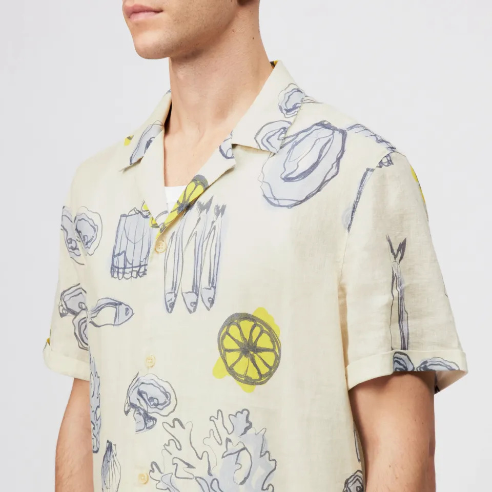 DRYKORN - Casual Short-sleeve Linen-cotton Mix Shirt